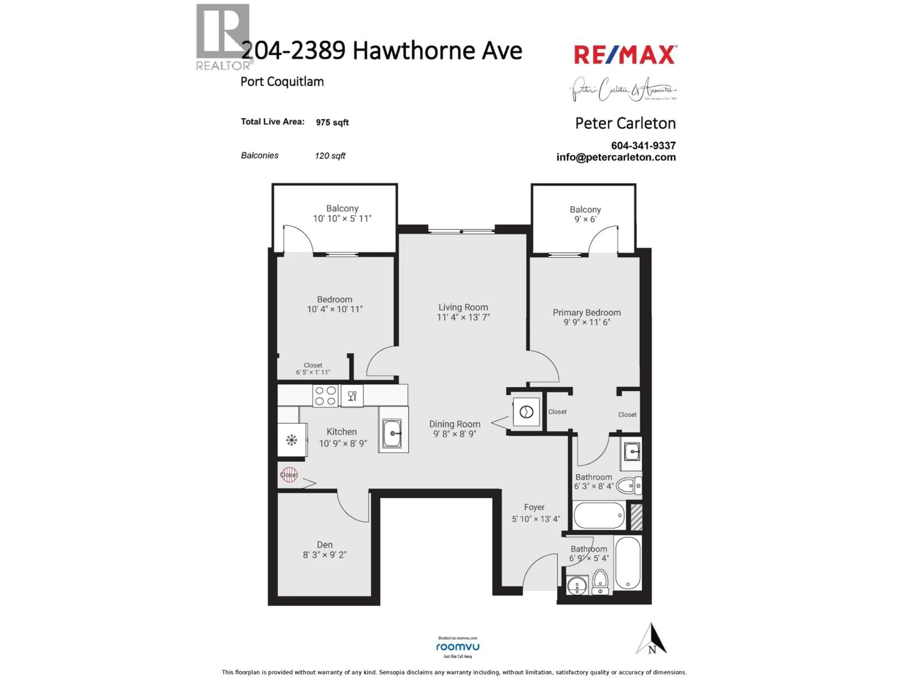 Floor plan for 204 - 2389 HAWTHORNE AVENUE, Port Coquitlam British Columbia V3C1X1