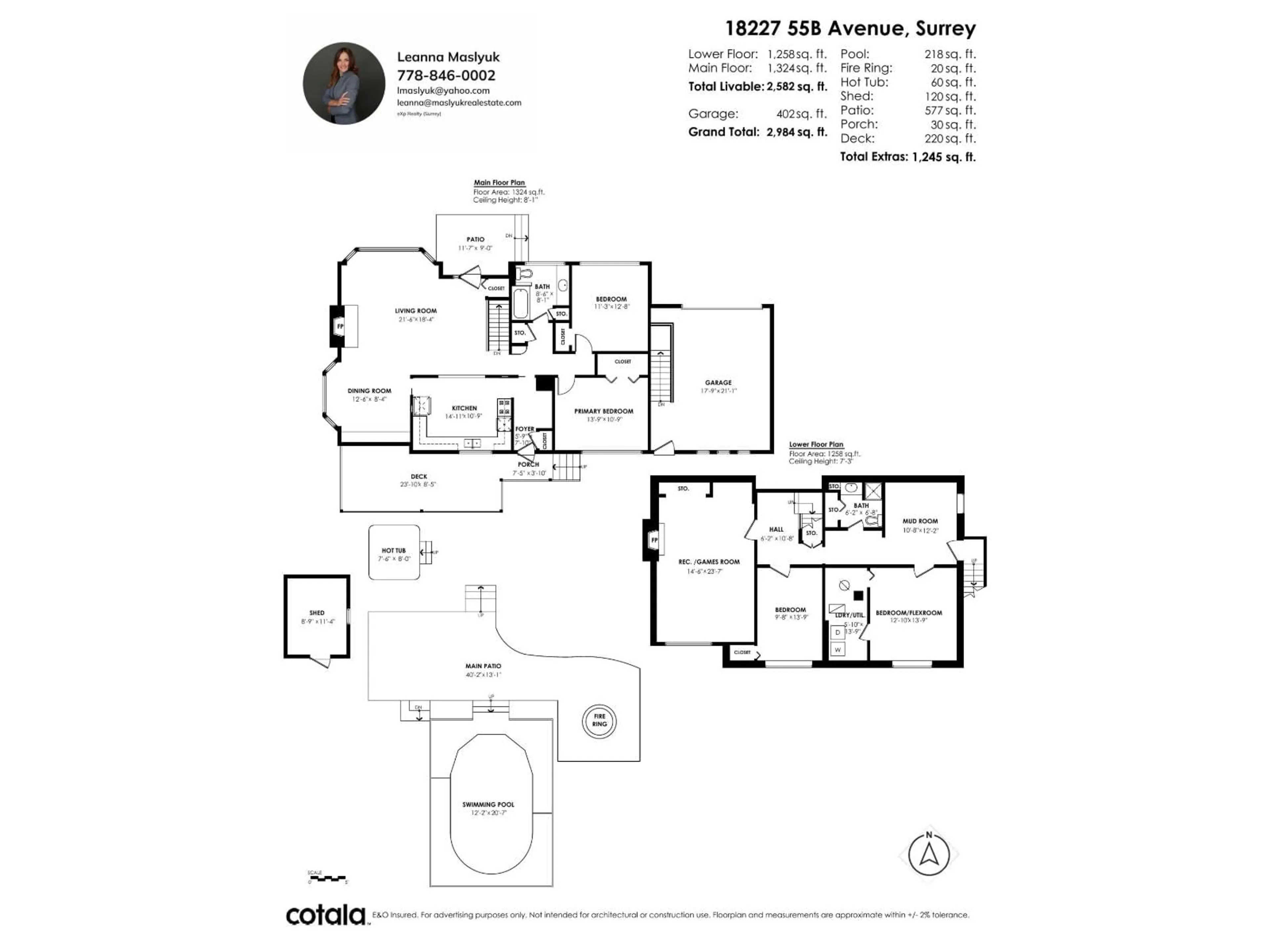 Floor plan for 18227 55B, Surrey British Columbia V3S7Z2