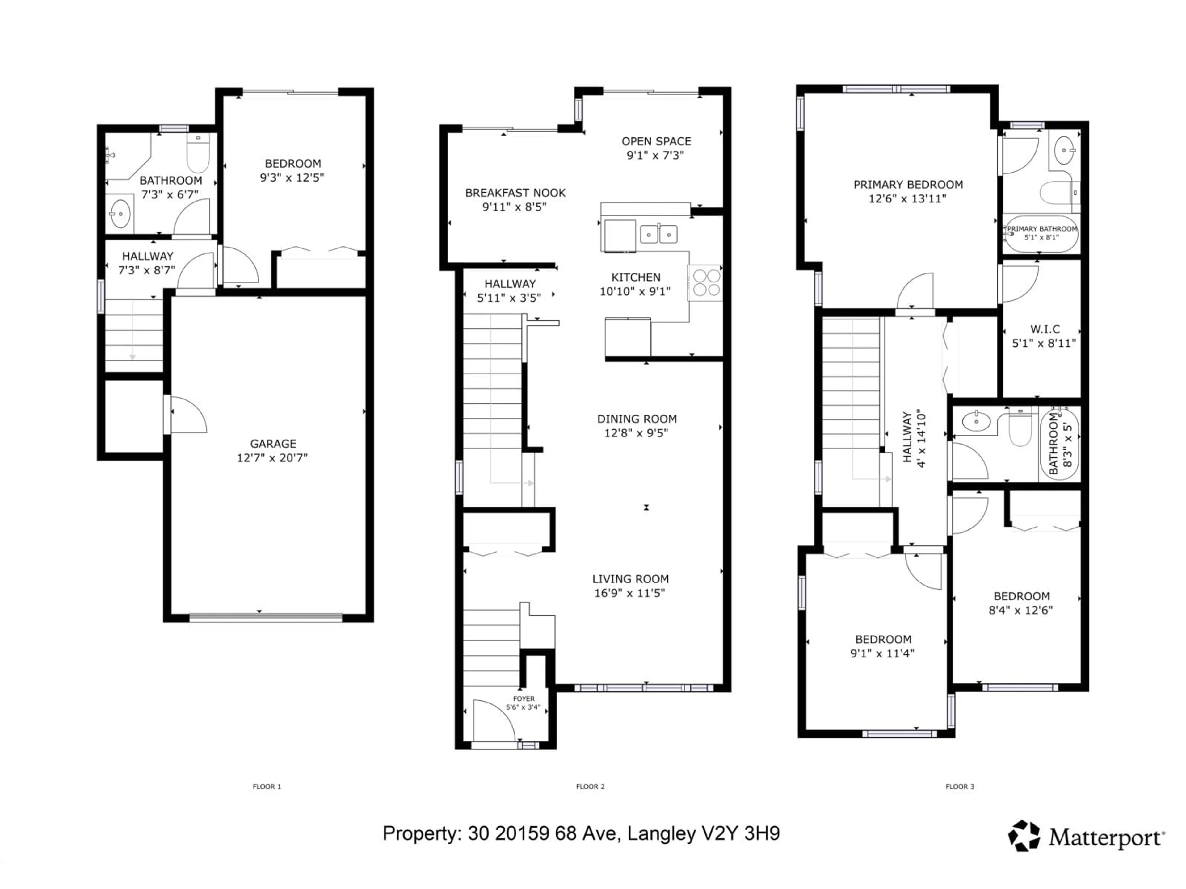 Floor plan for 30 - 20159 68, Langley British Columbia V2Y3H9