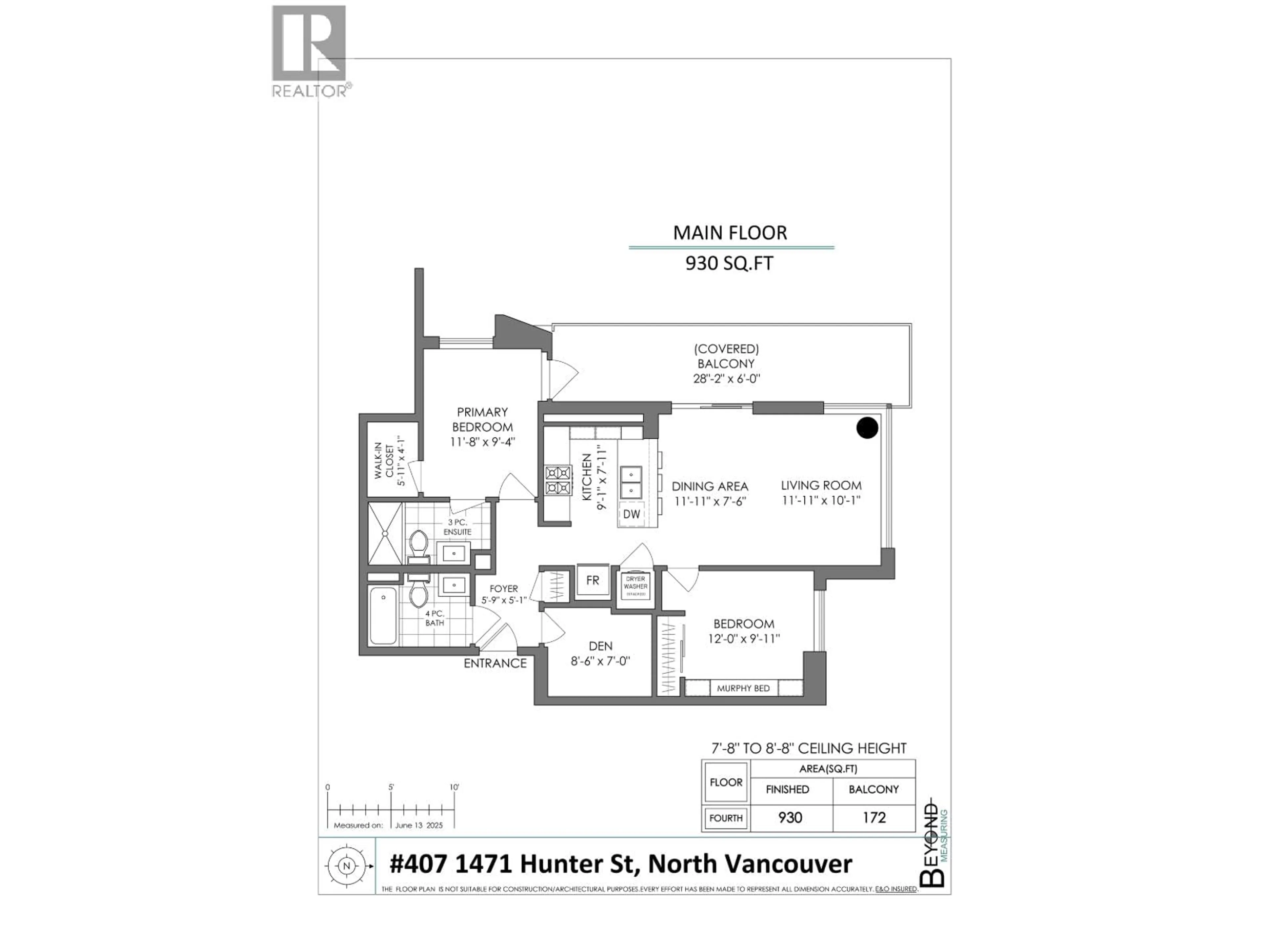 Floor plan for 407 - 1471 HUNTER STREET, North Vancouver British Columbia V7J1H3