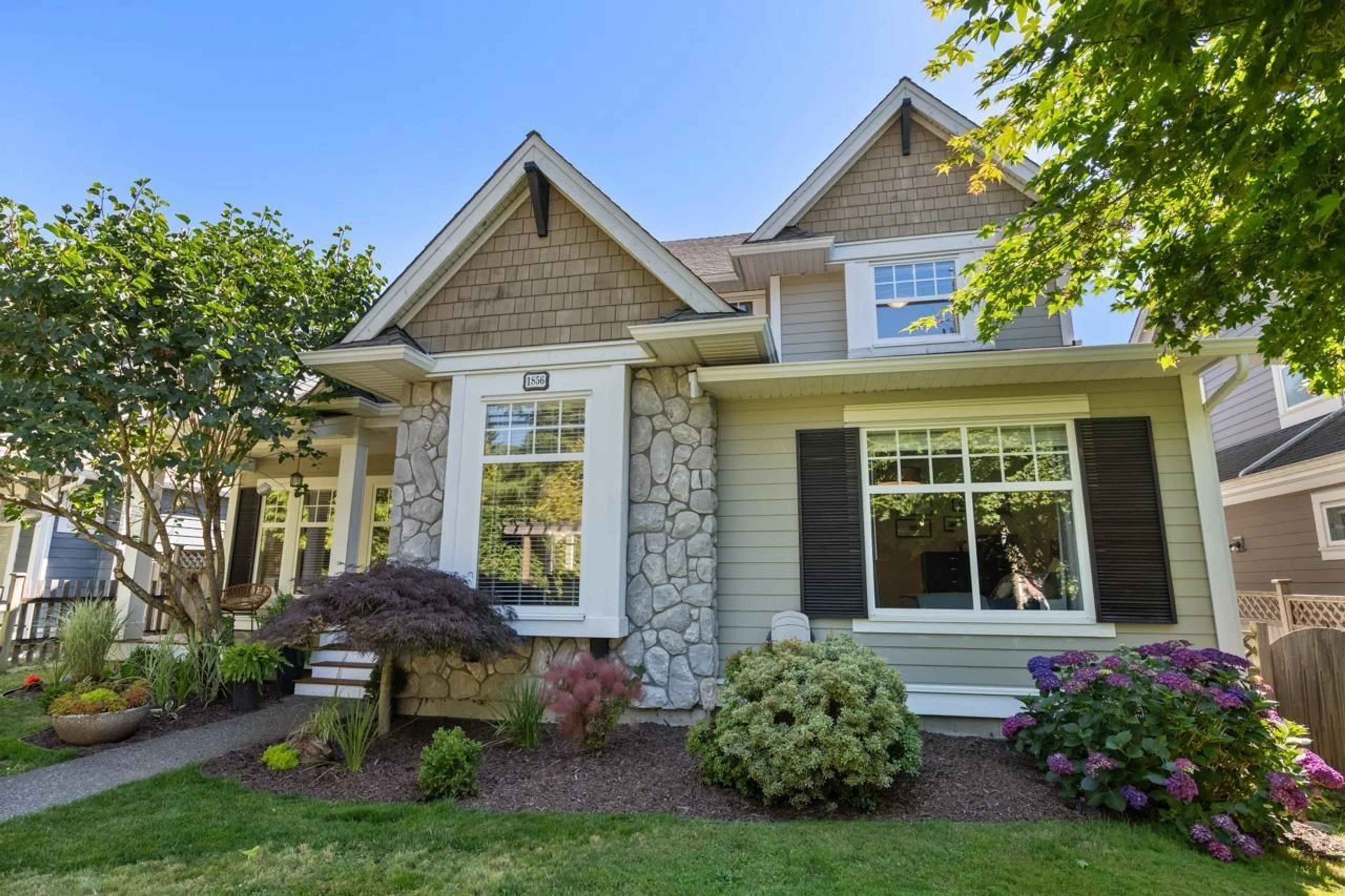Home with brick exterior material, street for 1856 140, Surrey British Columbia V4A4H3