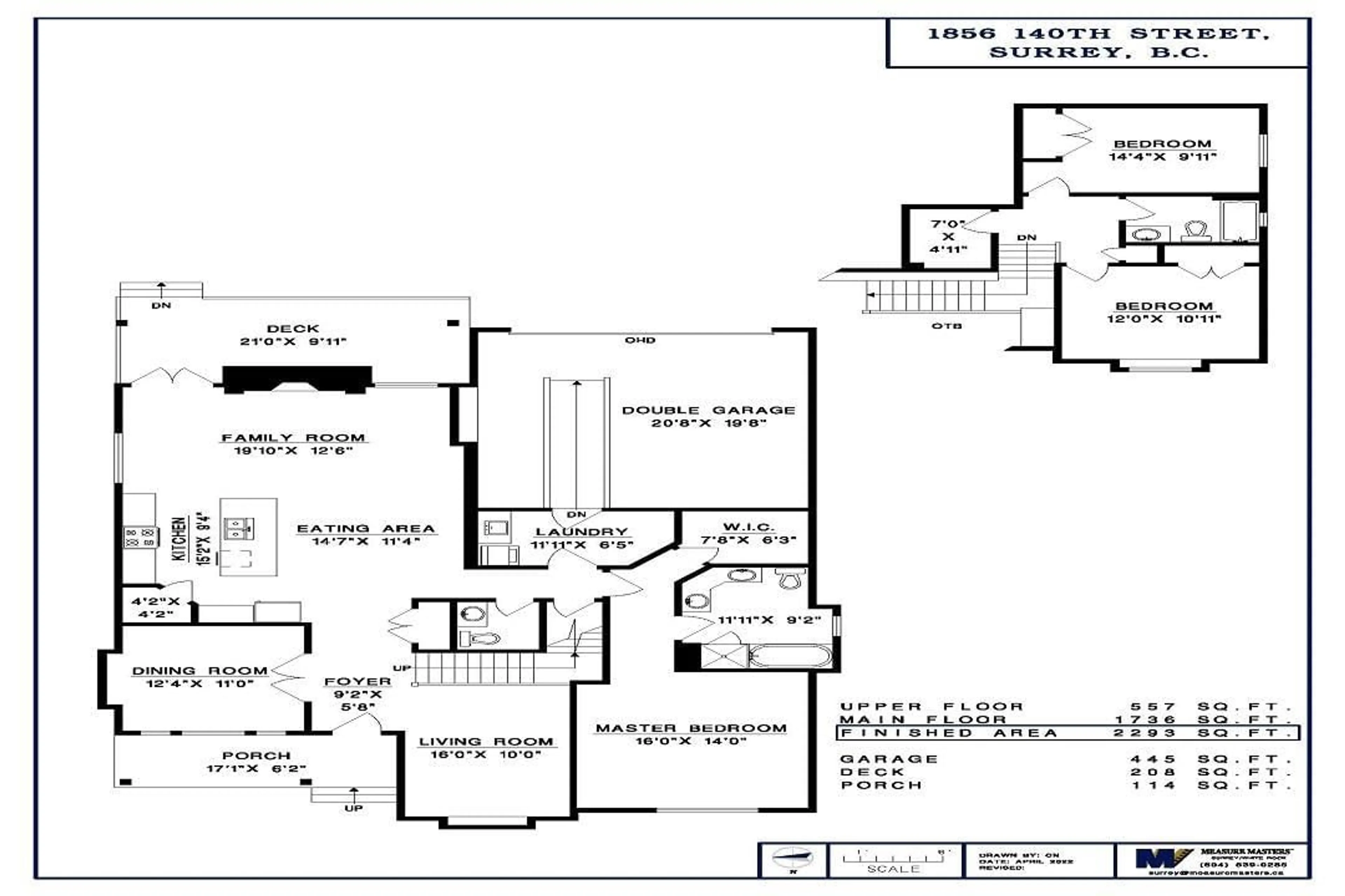 Floor plan for 1856 140, Surrey British Columbia V4A4H3
