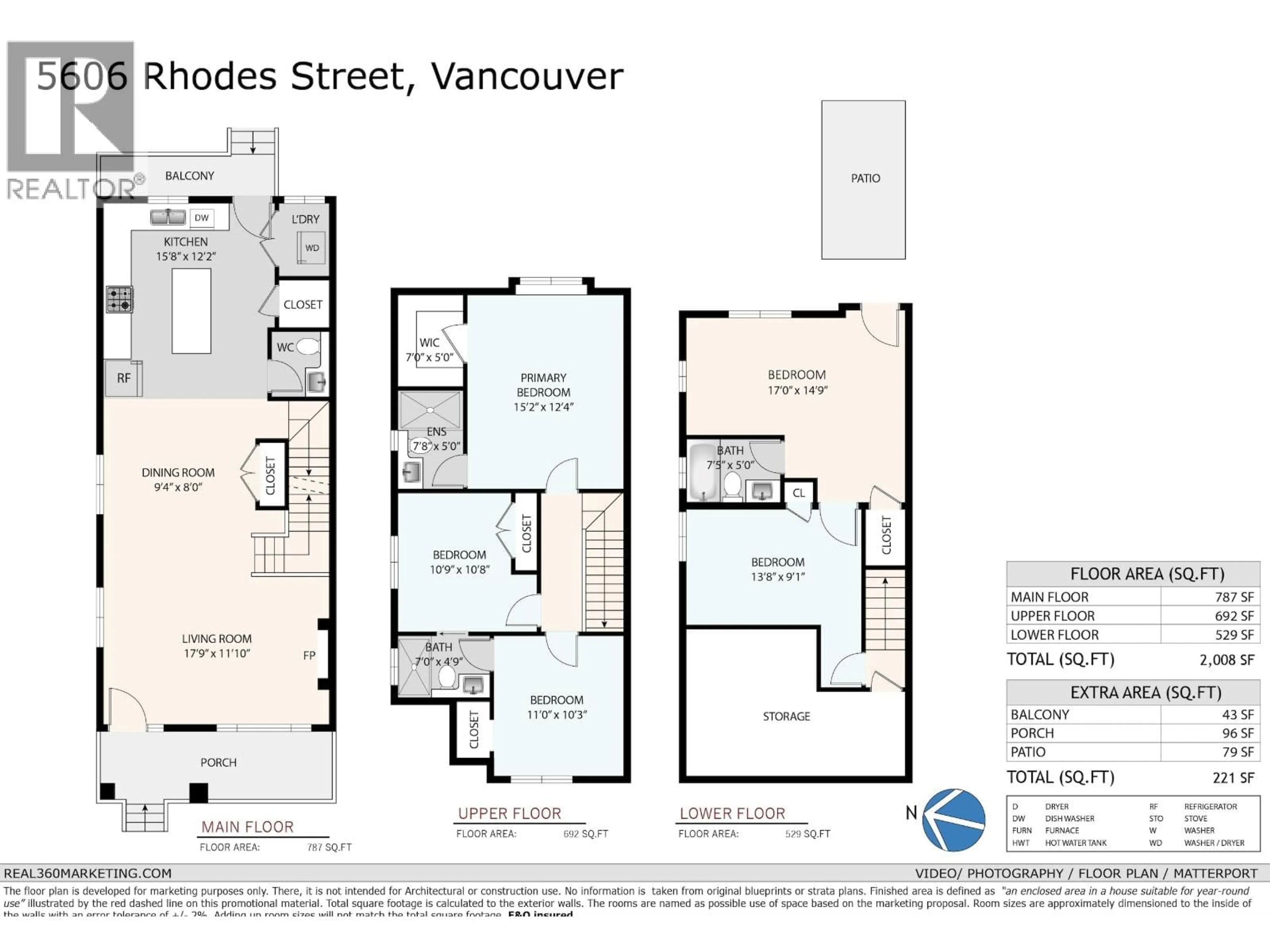 Floor plan for 5606 RHODES STREET, Vancouver British Columbia V5R3N9