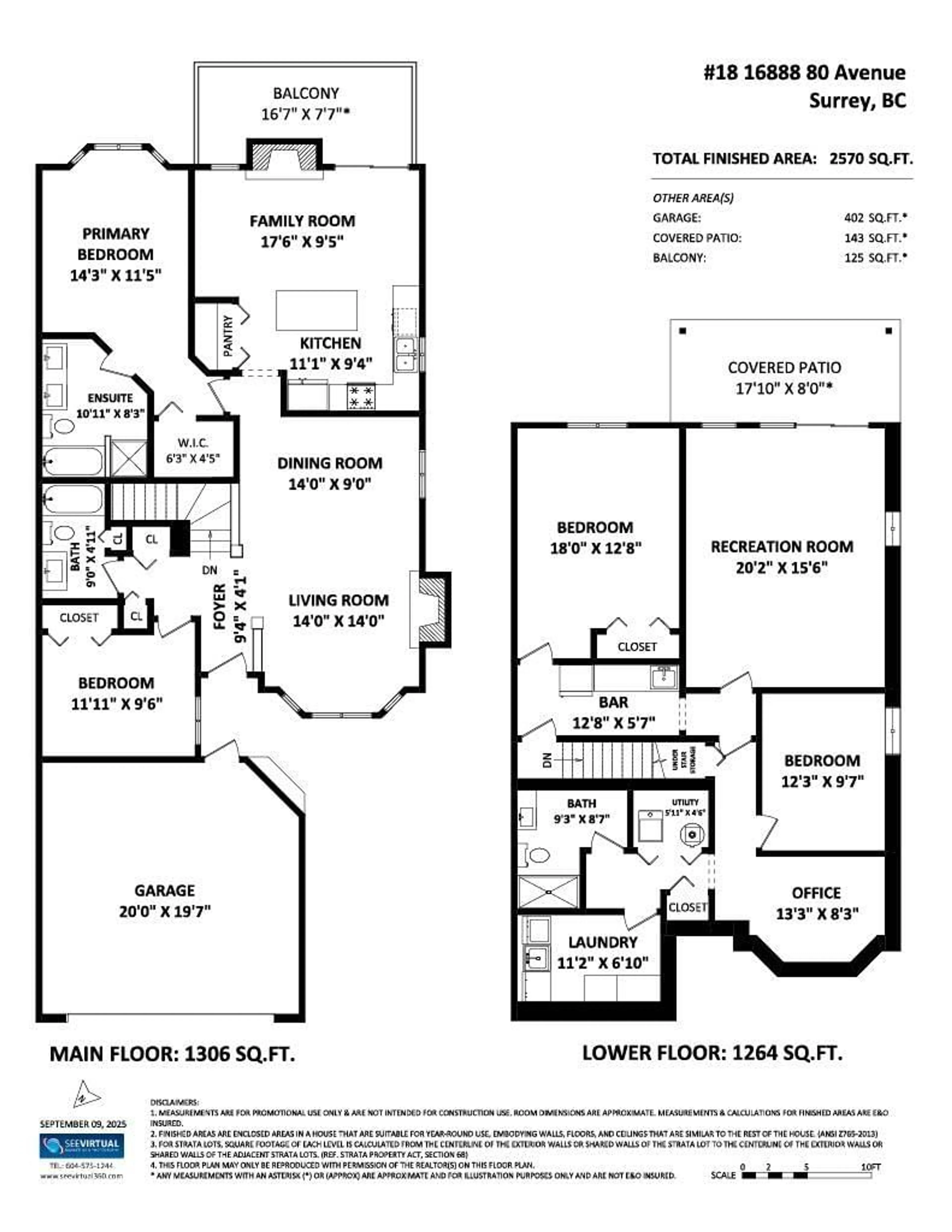 Floor plan for 18 - 16888 80, Surrey British Columbia V4N5A1