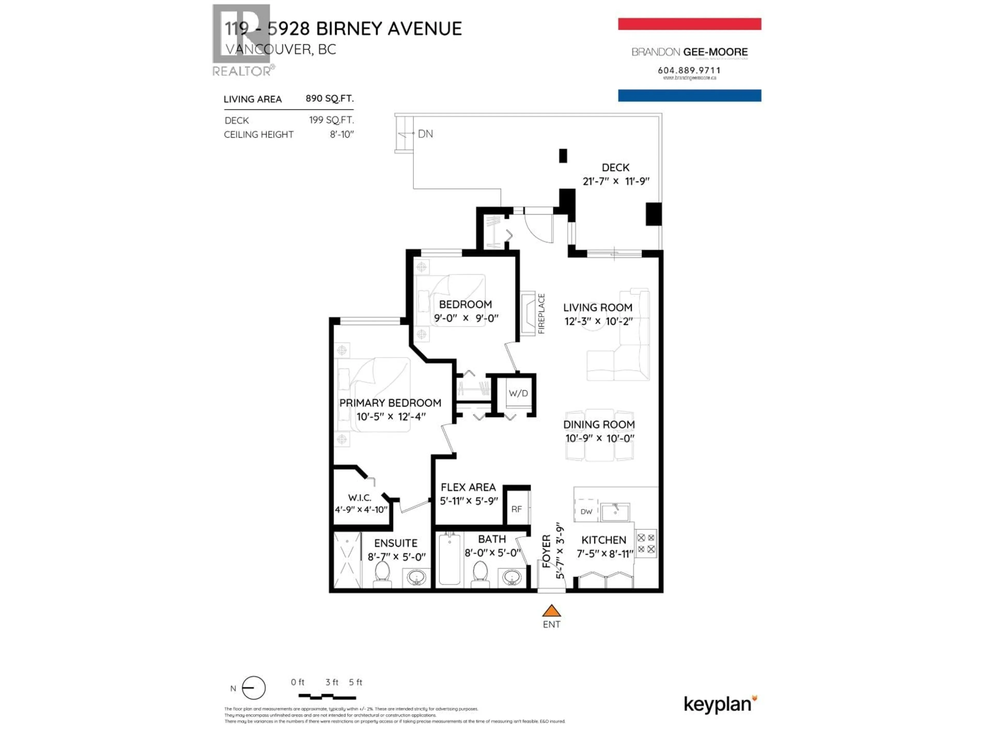 Floor plan for 119 - 5928 BIRNEY AVENUE, Vancouver British Columbia V6S0B5
