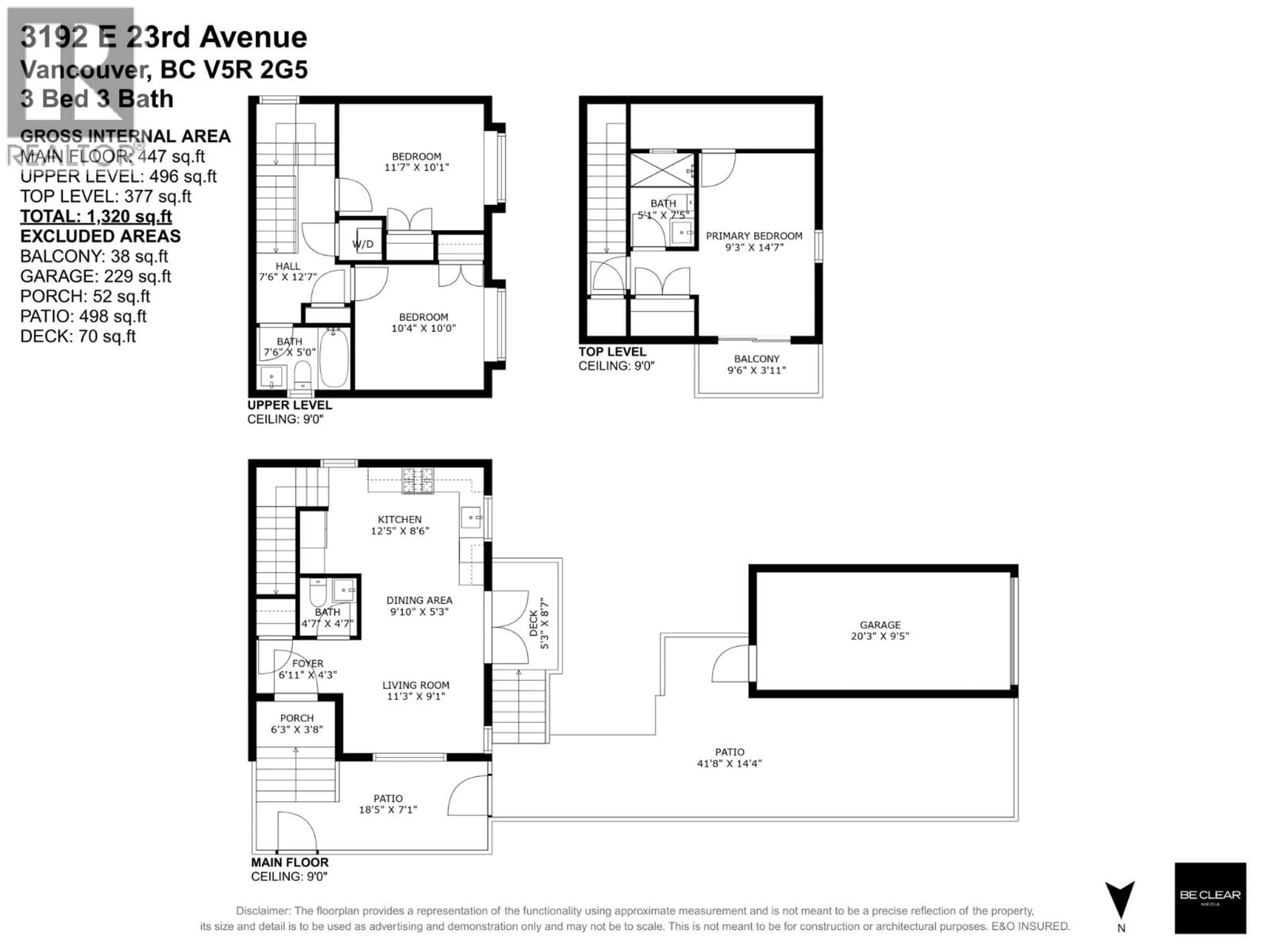 Floor plan for 3192 23RD AVENUE, Vancouver British Columbia V5R2G5