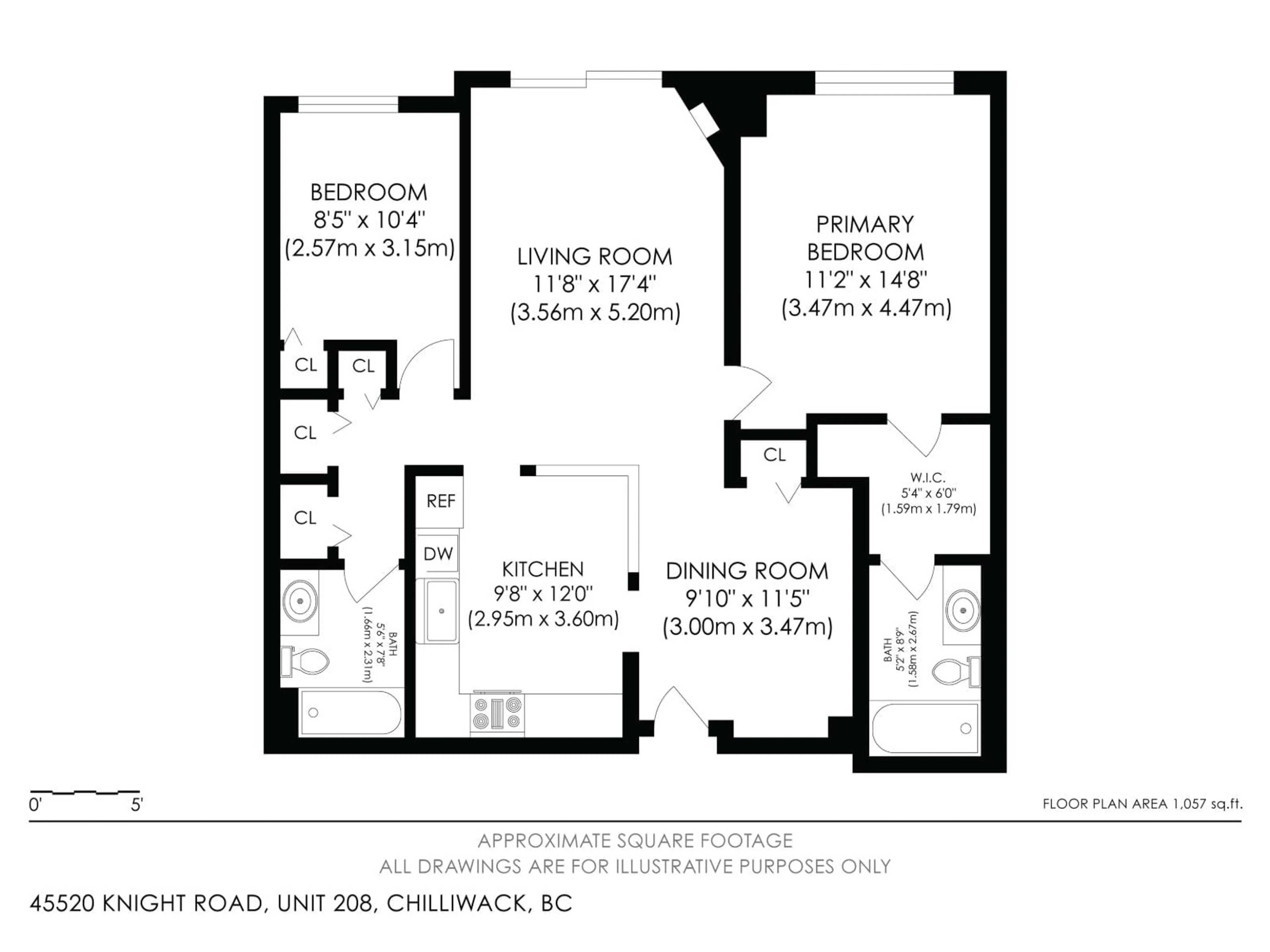 Floor plan for 208 - 45520 KNIGHT ROAD, Chilliwack British Columbia V2R3Z2