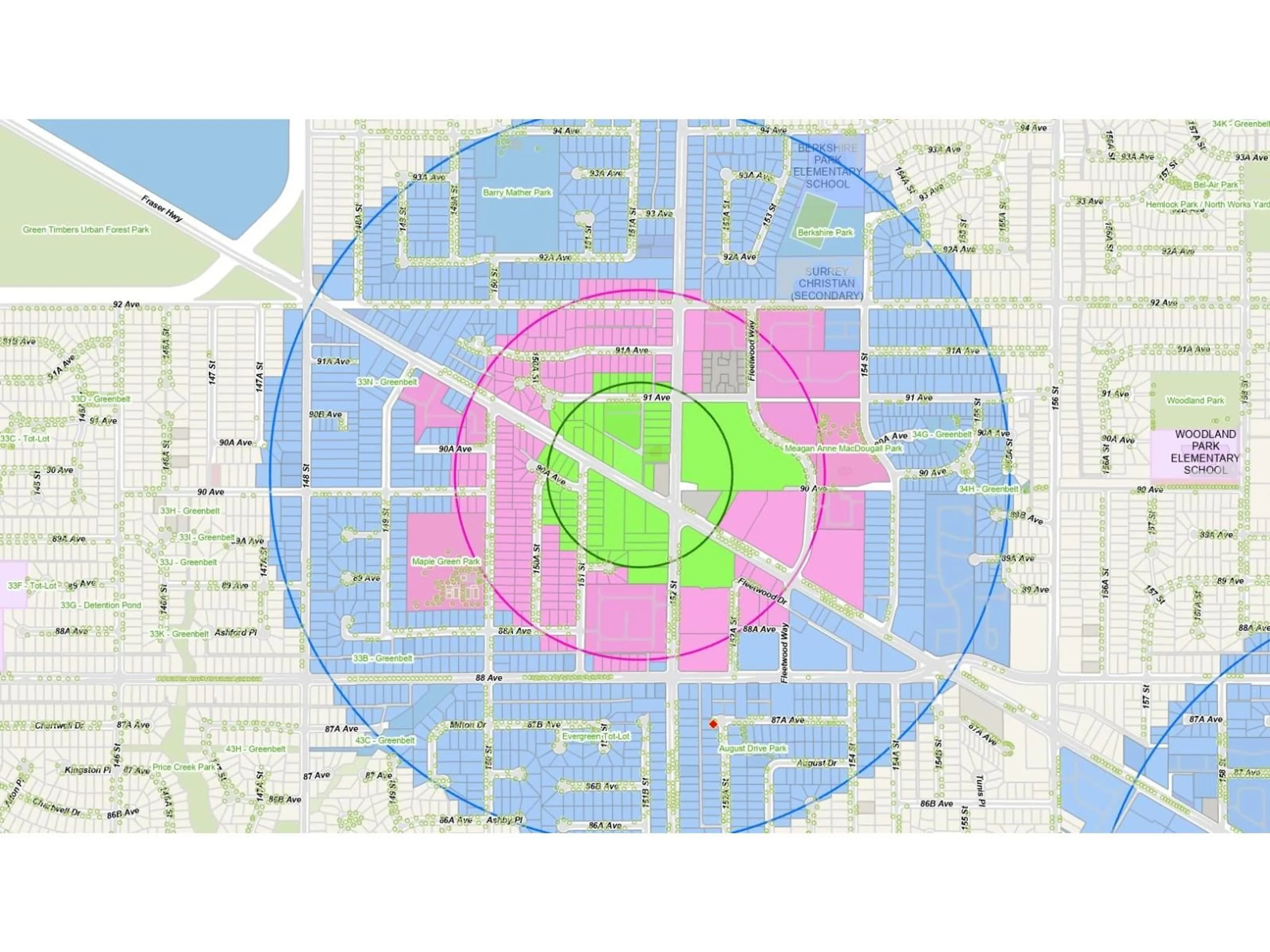 Picture of a map for 8721 152A, Surrey British Columbia V3S5B2