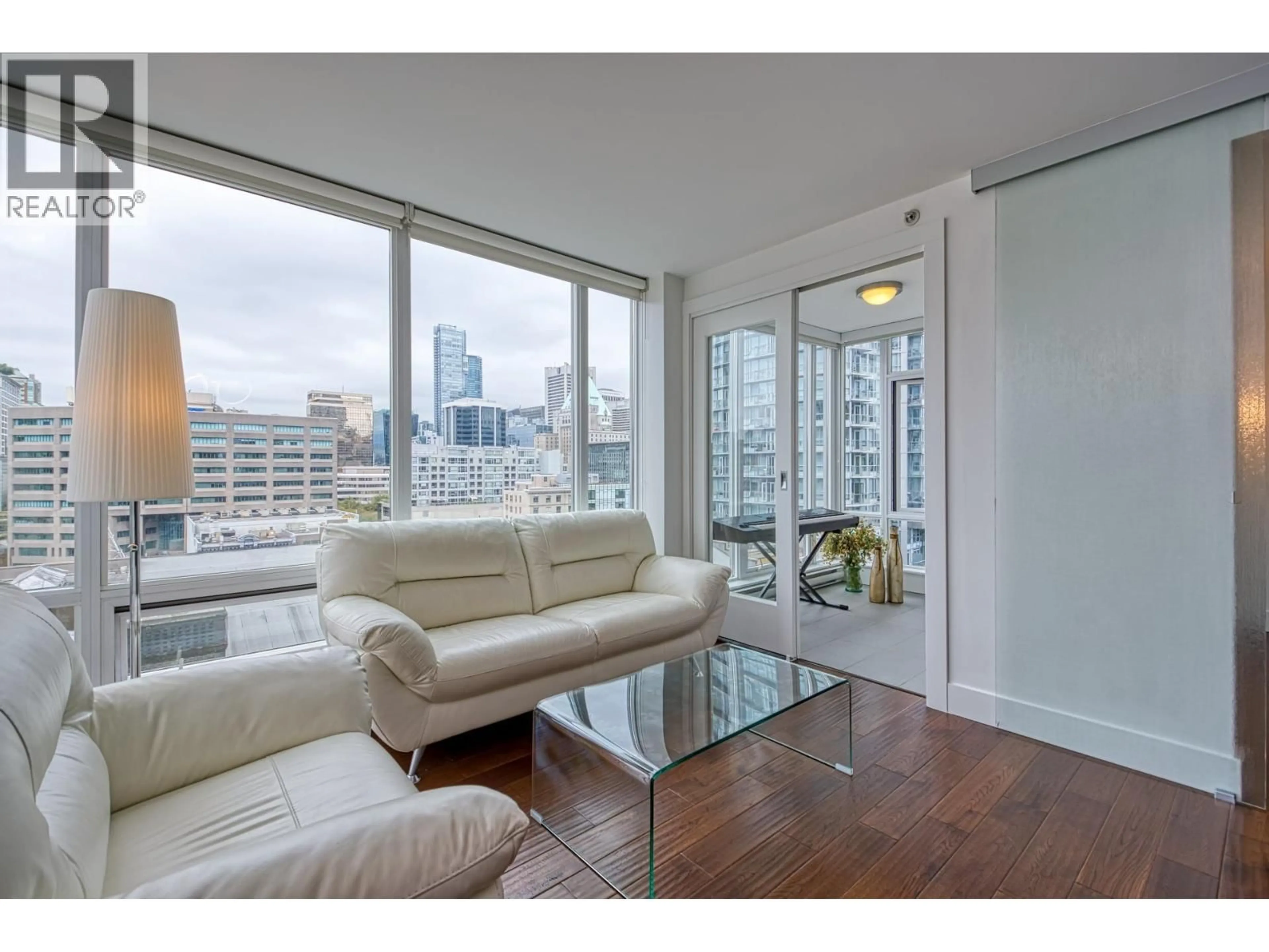 Living room with furniture, wood/laminate floor for 1104 - 565 SMITHE STREET, Vancouver British Columbia V6B0E4