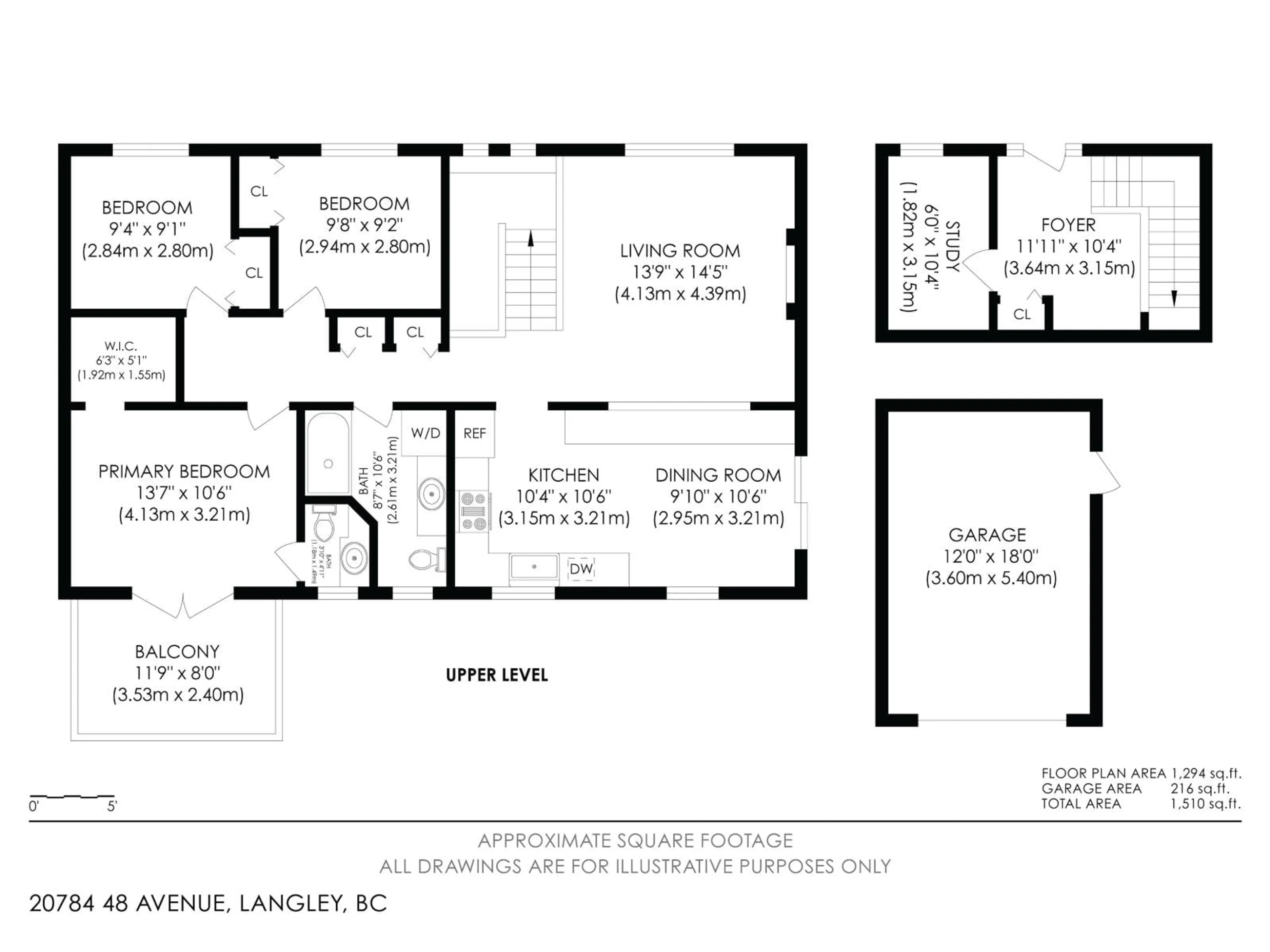 Floor plan for 20784 48, Langley British Columbia V3A3L8