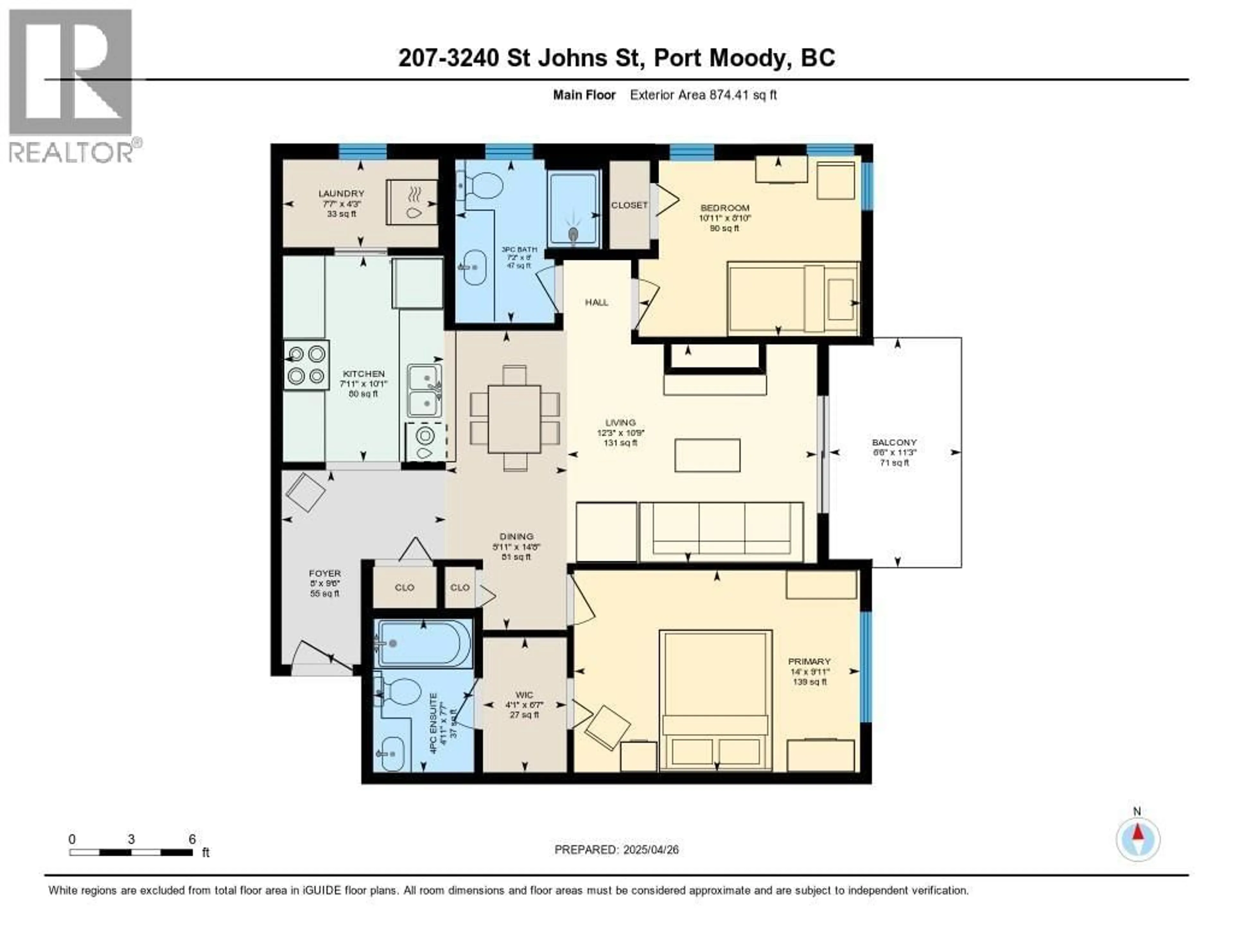 Floor plan for 207 - 3240 ST JOHNS STREET, Port Moody British Columbia V3H0C1