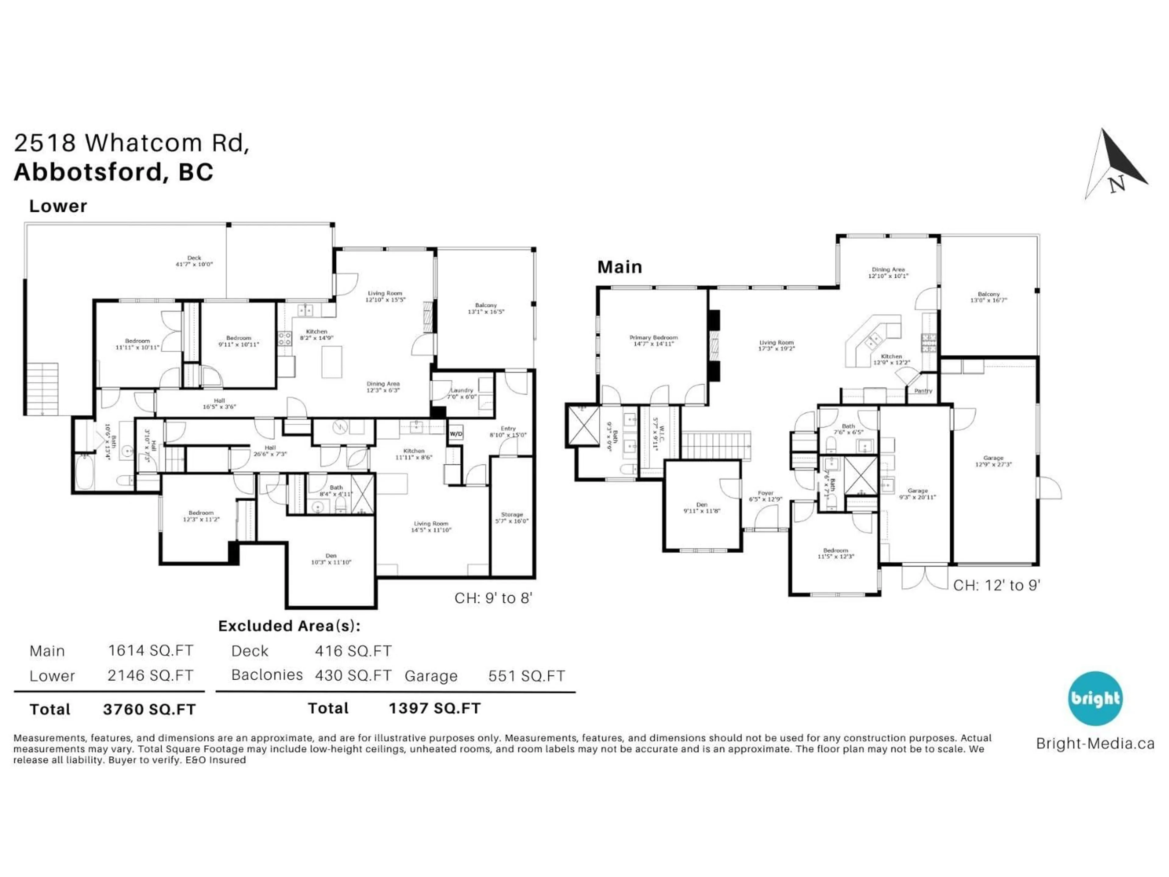 Floor plan for 2518 WHATCOM, Abbotsford British Columbia V3G2L5