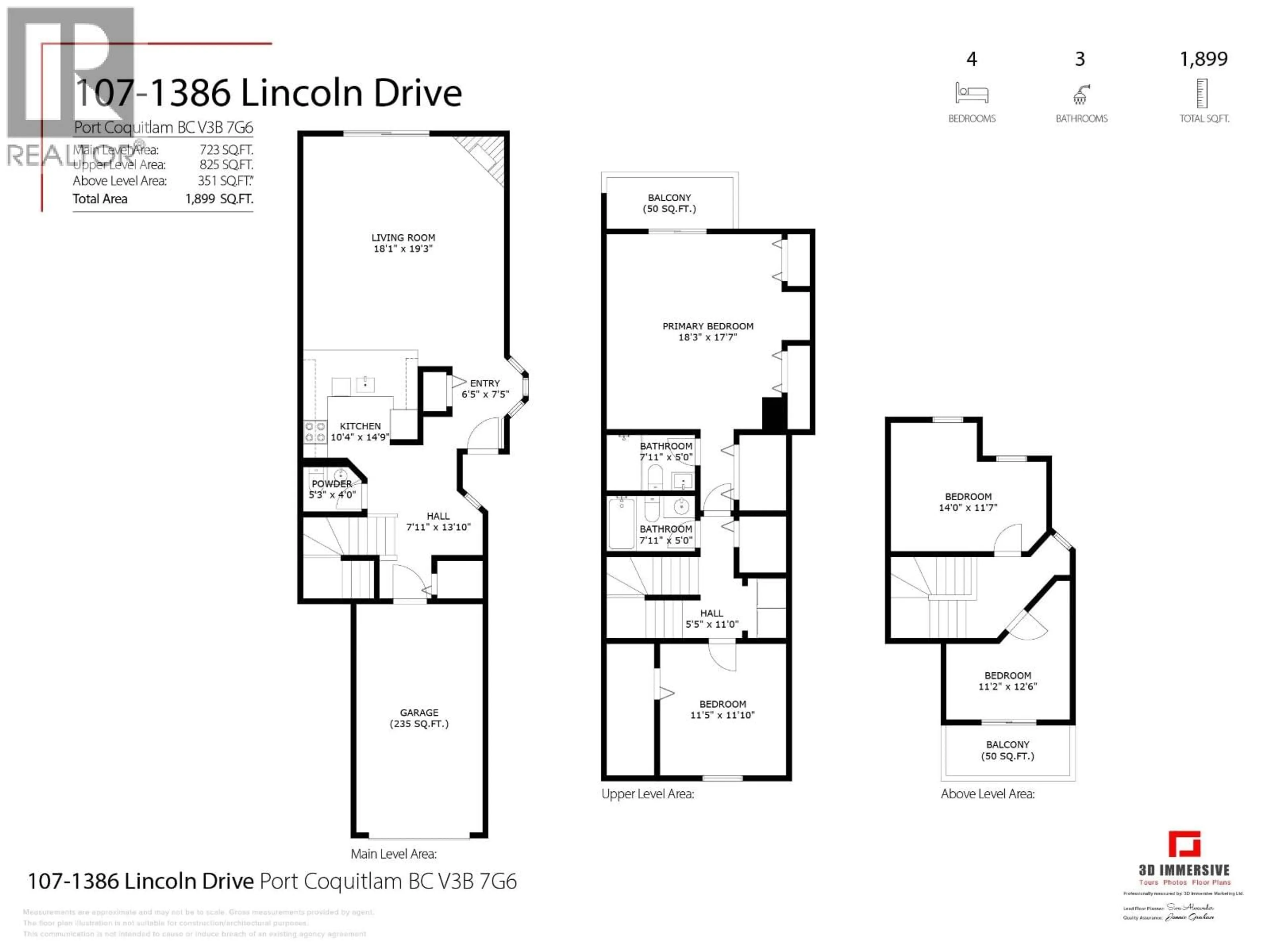 Floor plan for 107 - 1386 LINCOLN DRIVE, Port Coquitlam British Columbia V3B7G6