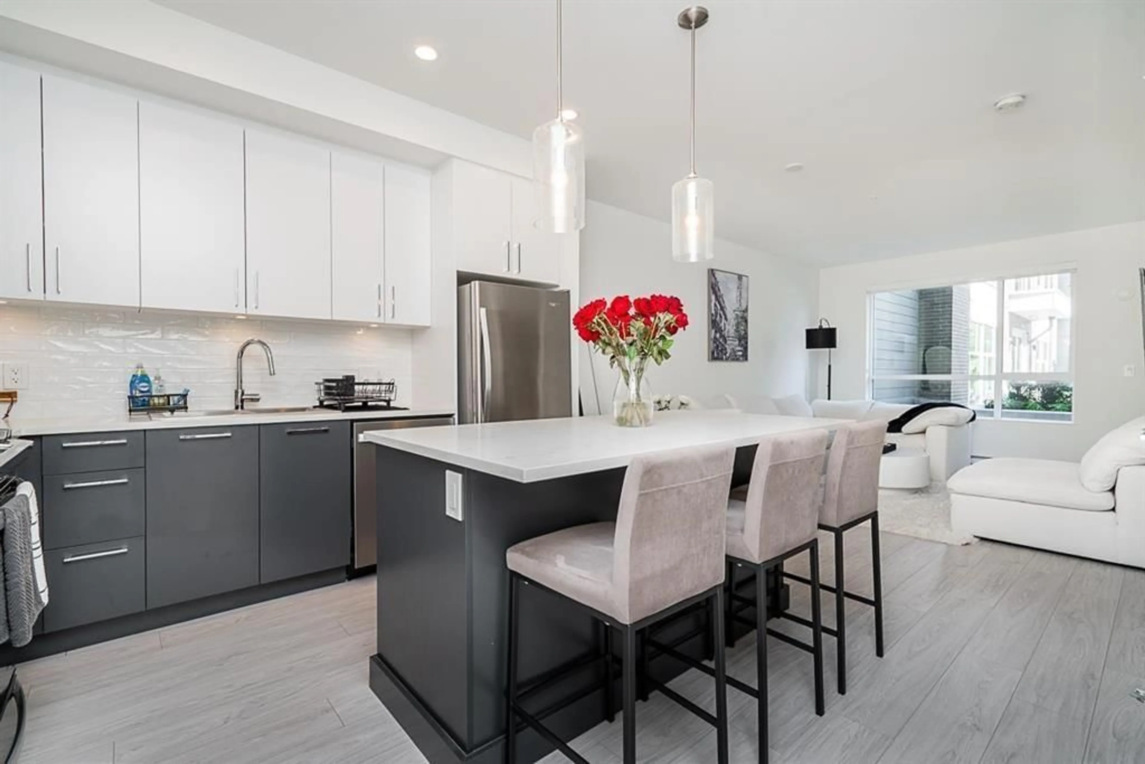 Contemporary kitchen, ceramic/tile floor for B110 - 20834 80, Langley British Columbia V2Y2C8