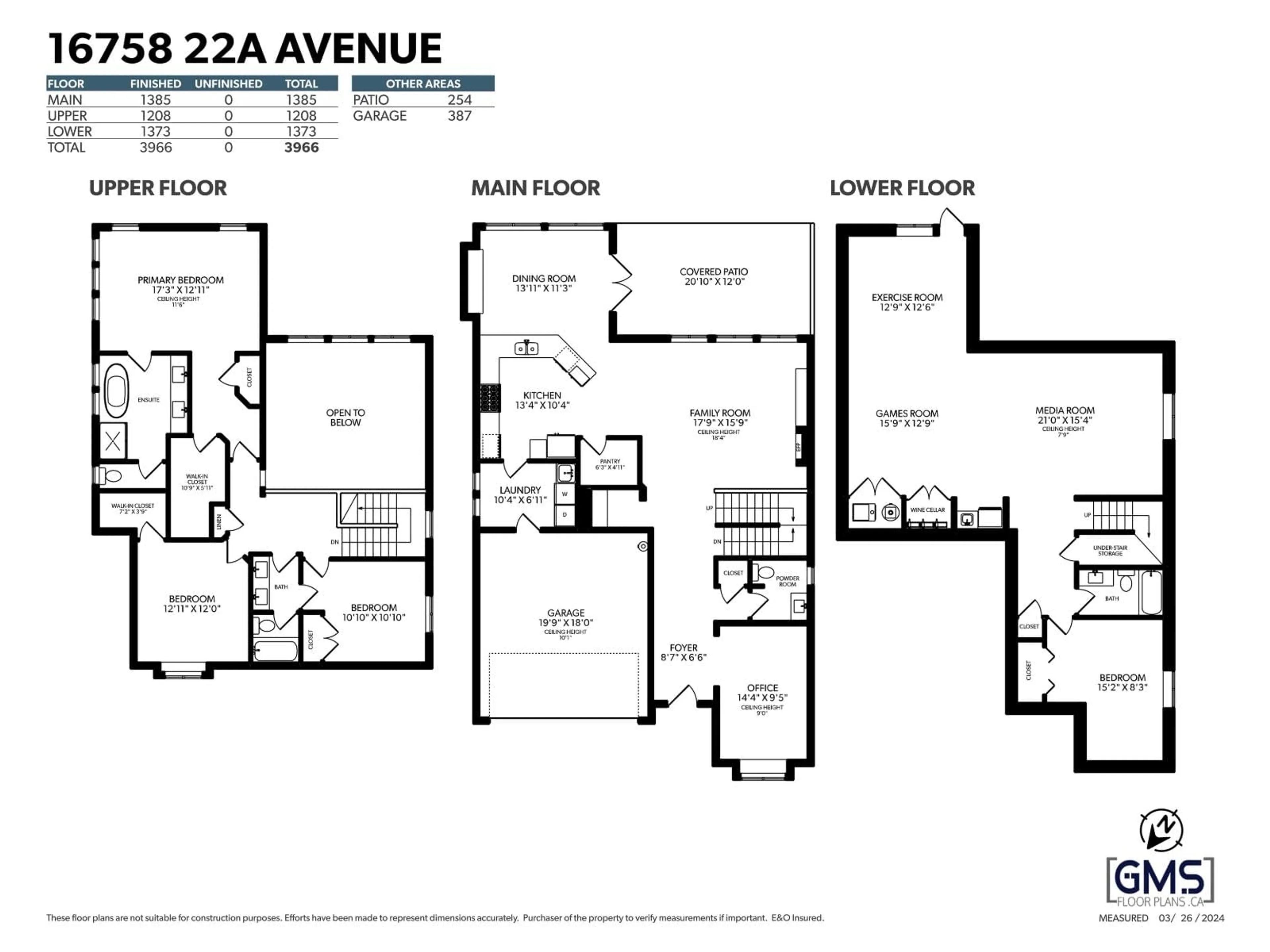 Floor plan for 16758 22A, Surrey British Columbia V3Z0M7