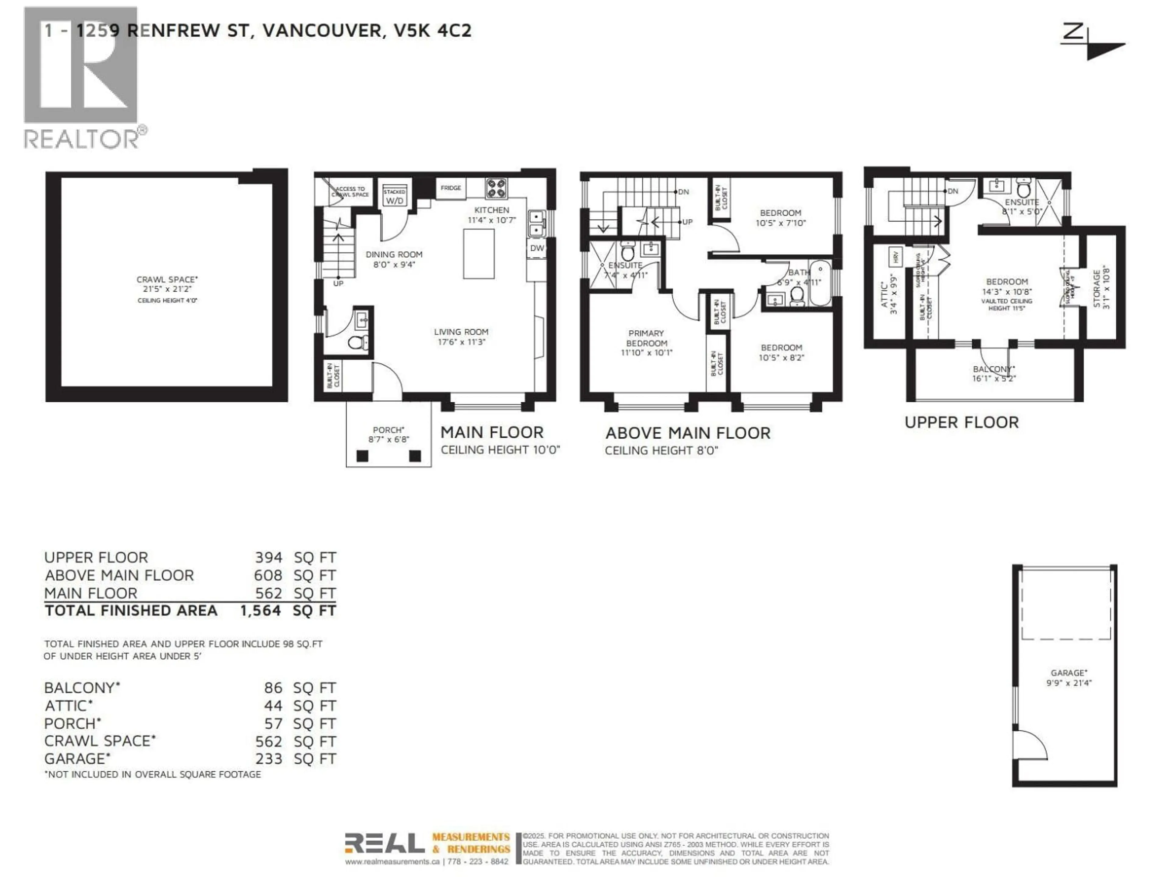 Floor plan for 1 - 1259 RENFREW STREET, Vancouver British Columbia V5K4C2