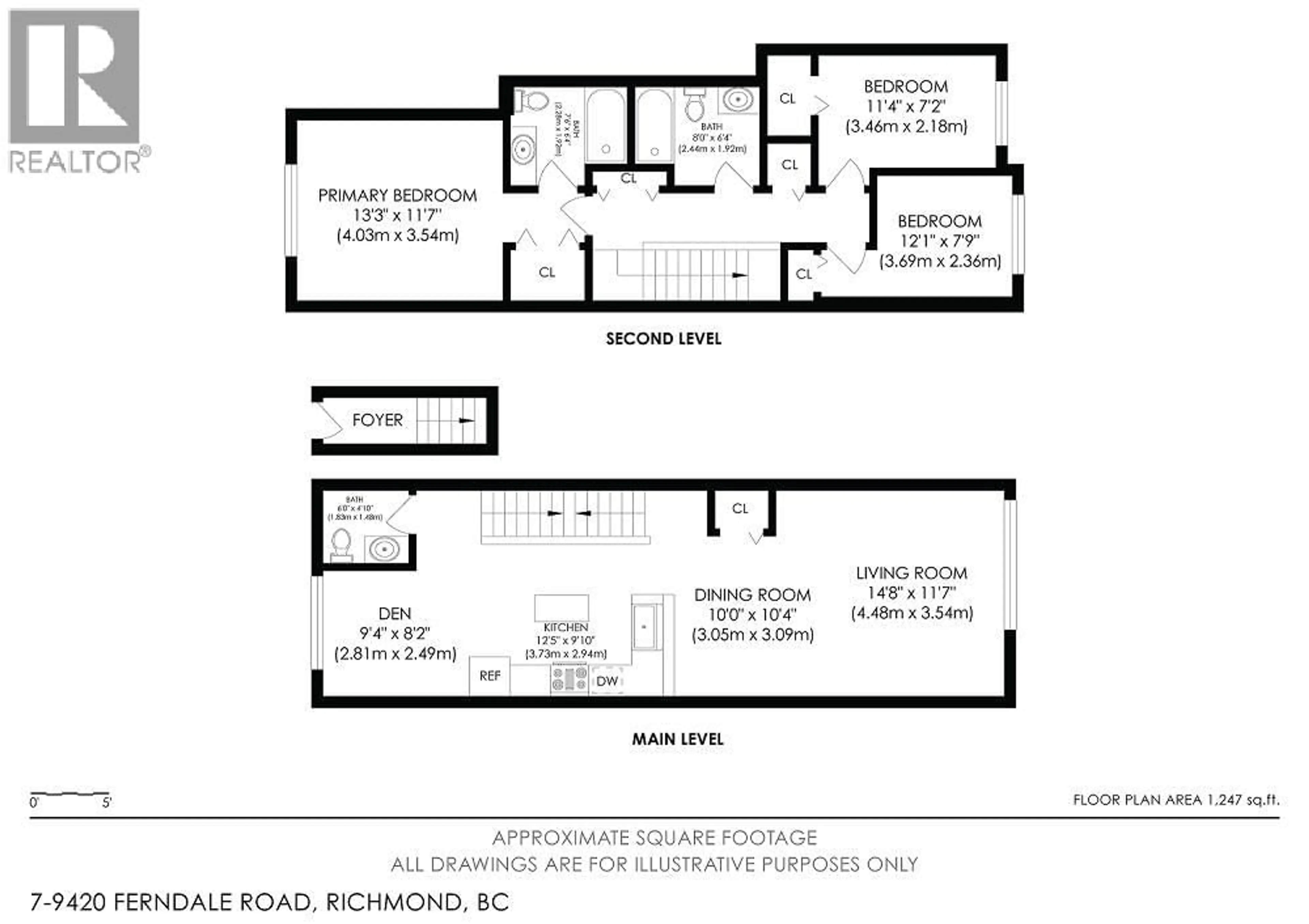 Floor plan for 7 - 9420 FERNDALE ROAD, Richmond British Columbia V6Y0A7