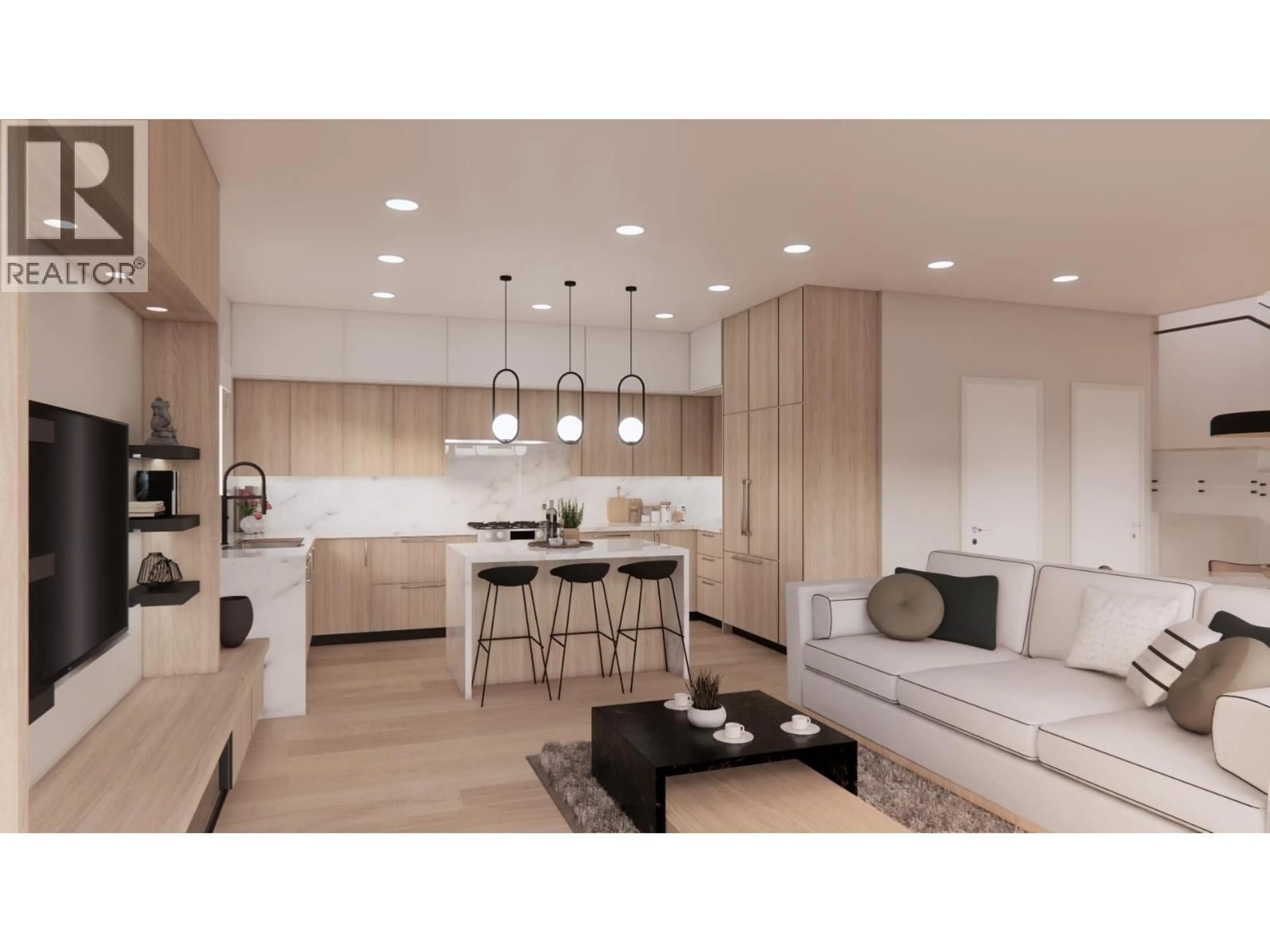 Open concept kitchen, wood/laminate floor for 2 - 7353 12TH AVENUE, Burnaby British Columbia V3N2J8