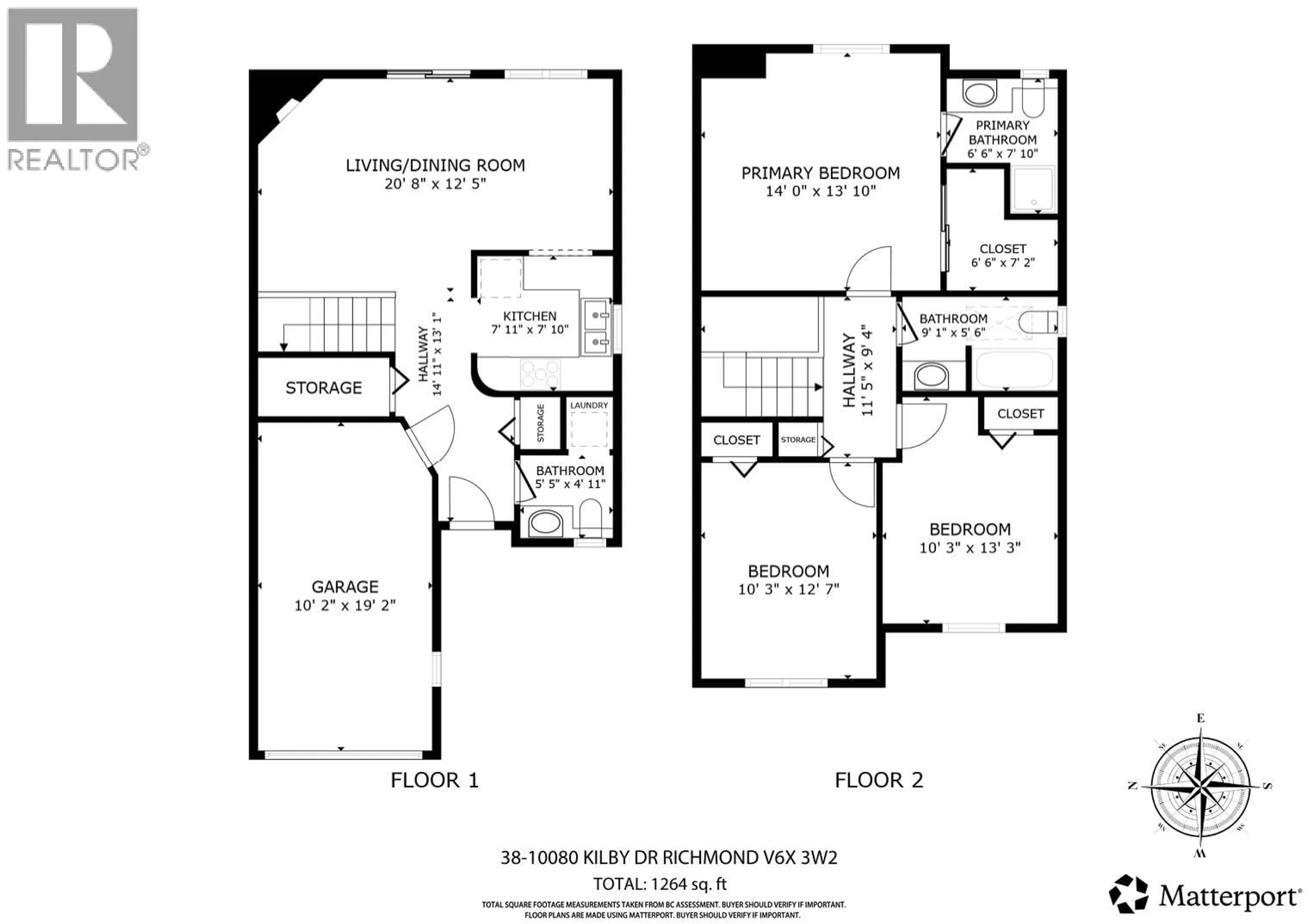 Floor plan for 38 - 10080 KILBY DRIVE, Richmond British Columbia V6X3W2