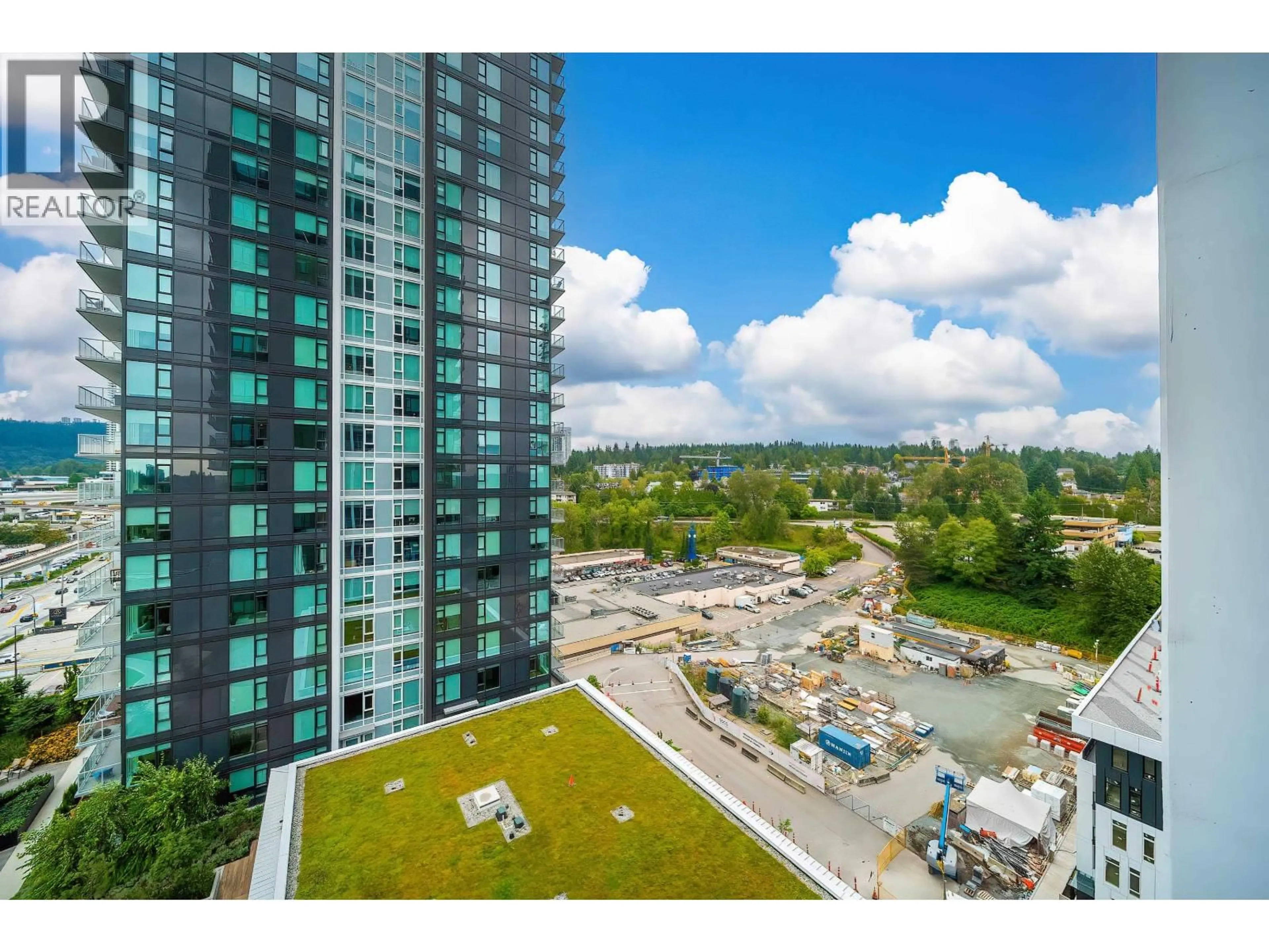 A pic from outside/outdoor area/front of a property/back of a property/a pic from drone, city buildings view from balcony for 1305 - 308 ALDERSON AVENUE, Coquitlam British Columbia V3K0J2