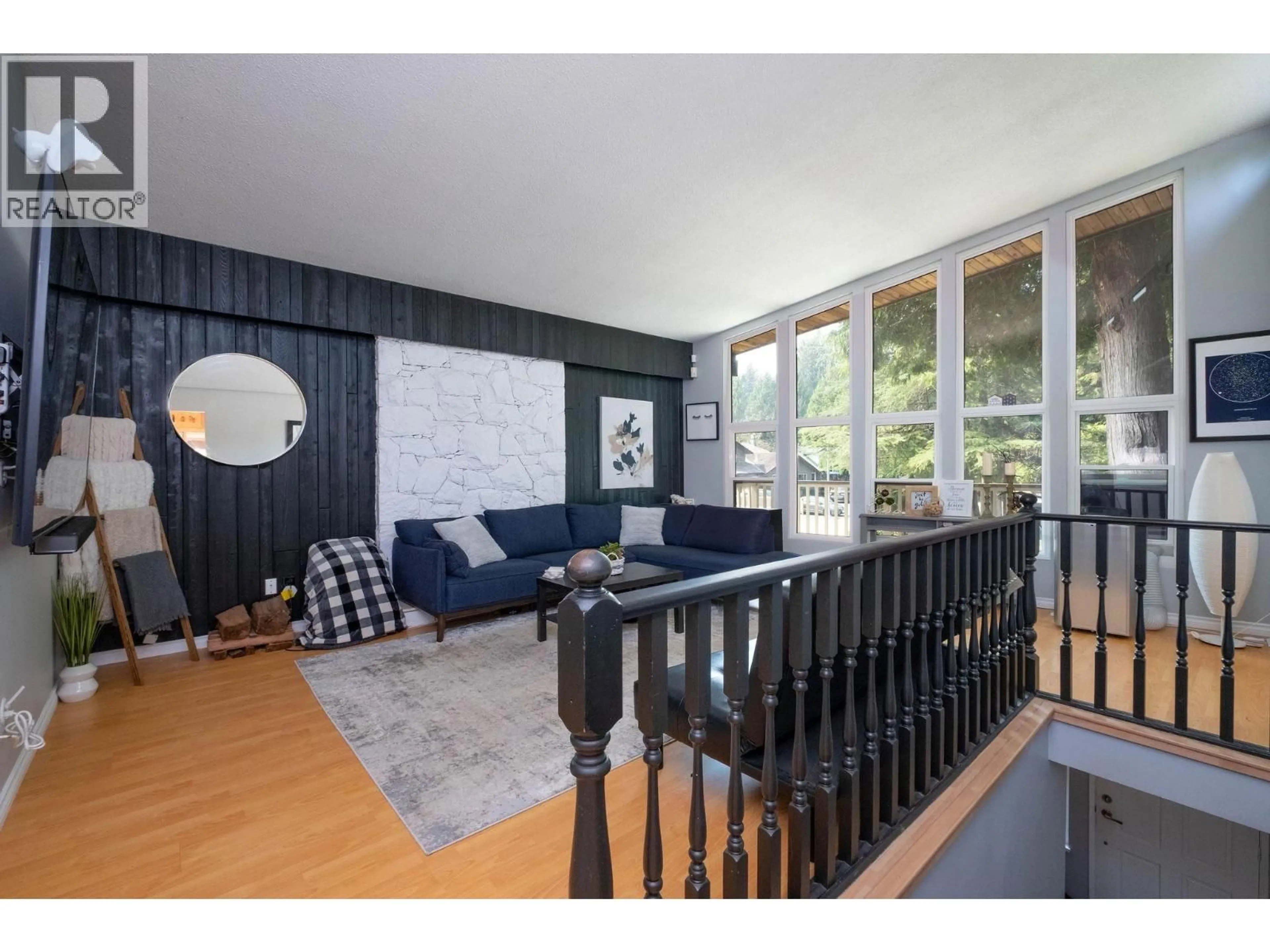 Living room with furniture, wood/laminate floor for 3620 EVERGREEN STREET, Port Coquitlam British Columbia V3B4X1