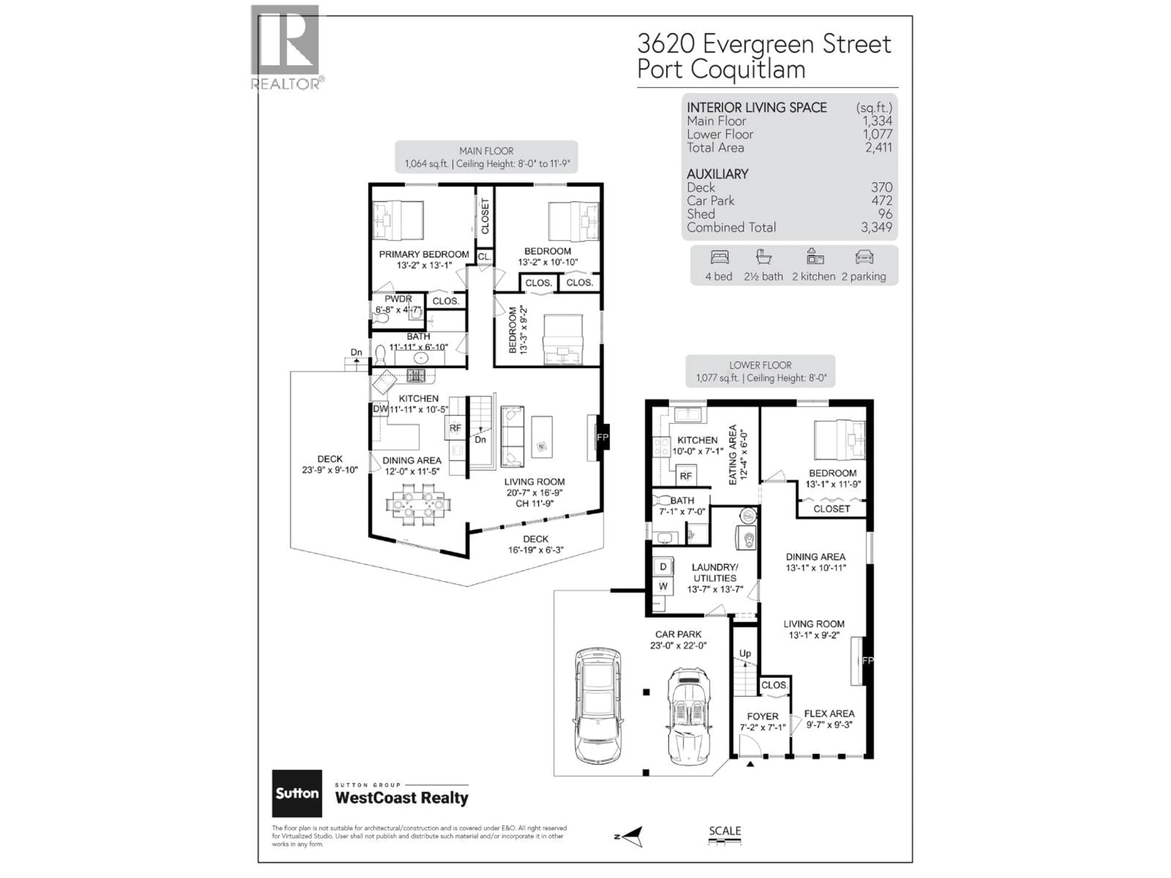 Floor plan for 3620 EVERGREEN STREET, Port Coquitlam British Columbia V3B4X1