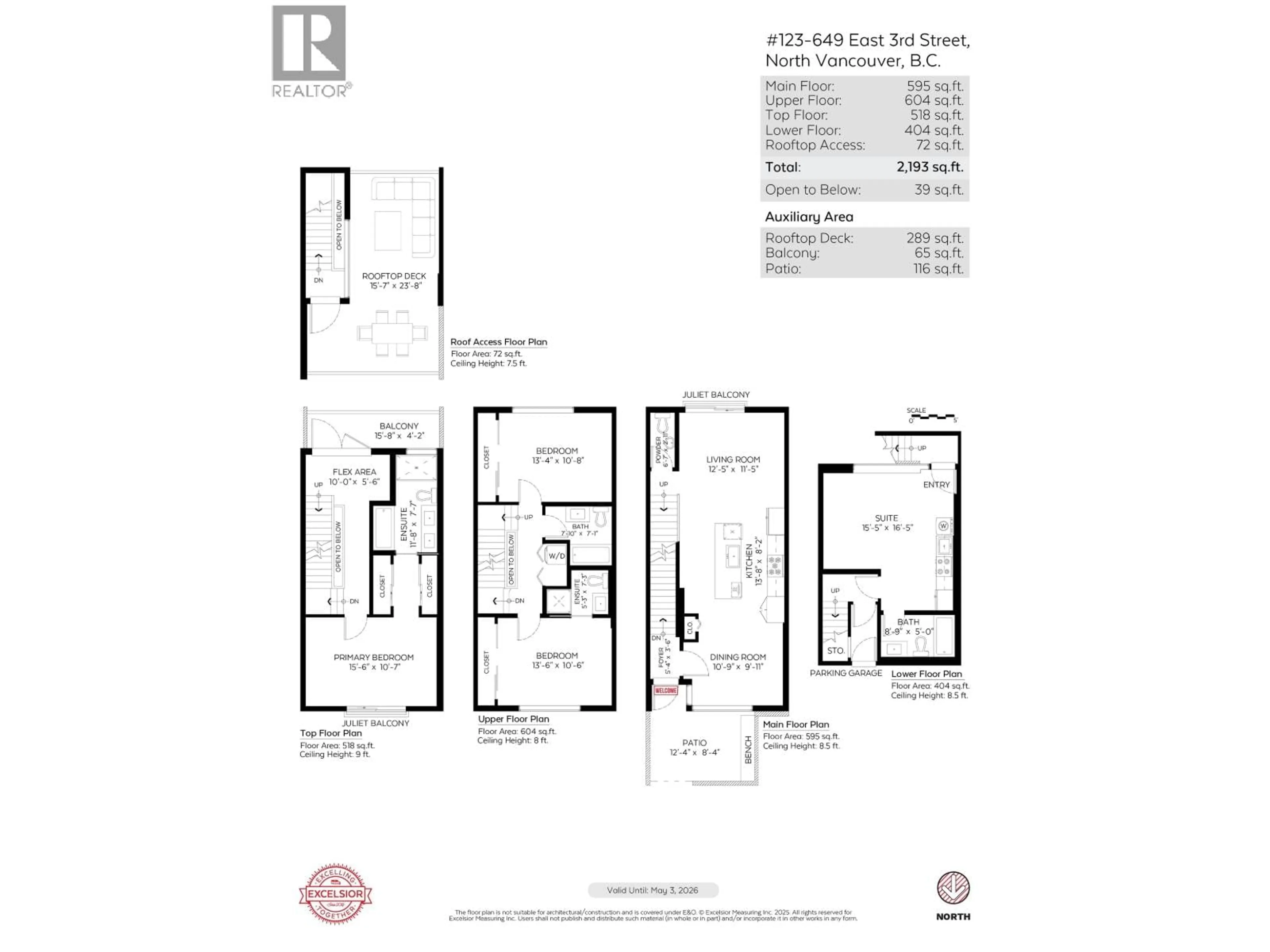 Floor plan for 123 - 649 3RD STREET, North Vancouver British Columbia V7L1G6