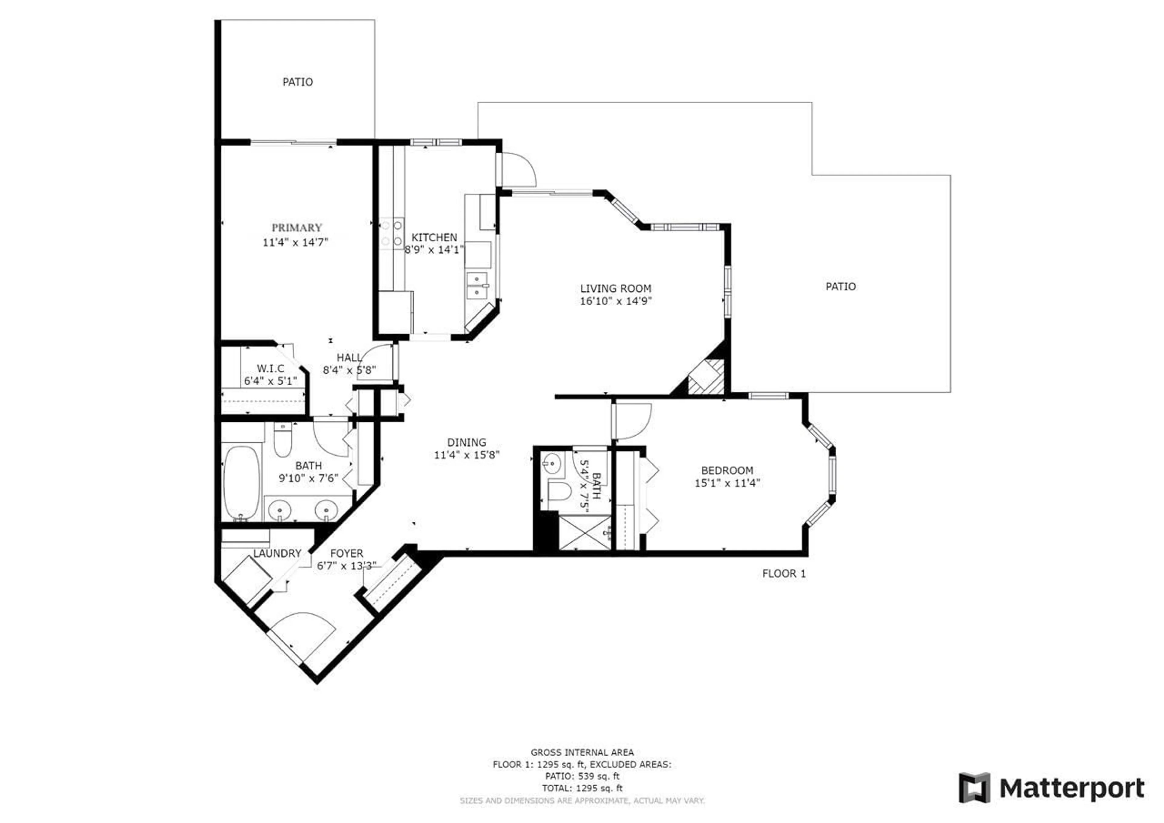 Floor plan for 106 - 15185 22, Surrey British Columbia V4A9T4