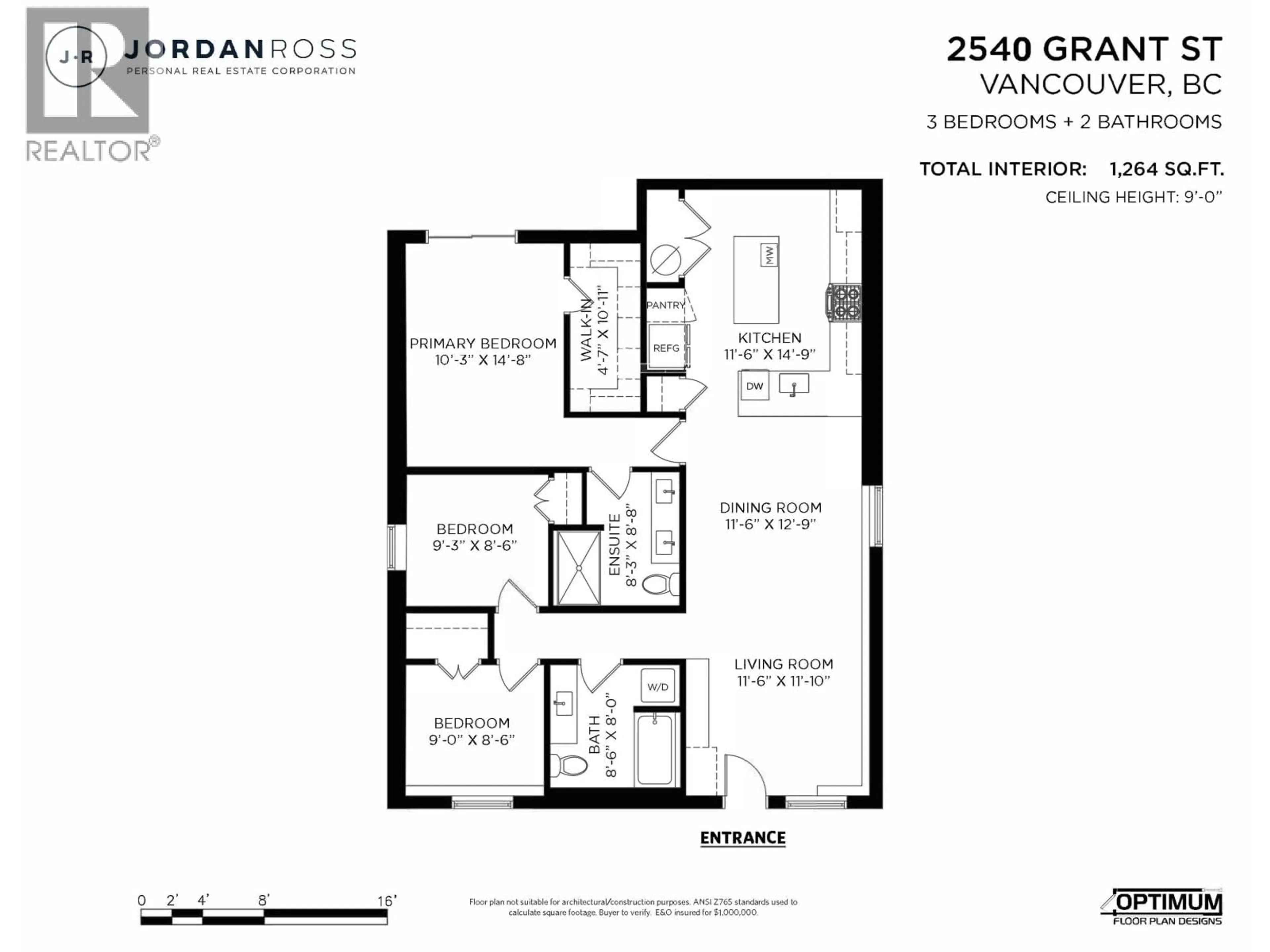 Floor plan for 2540 GRANT STREET, Vancouver British Columbia V5K3G7