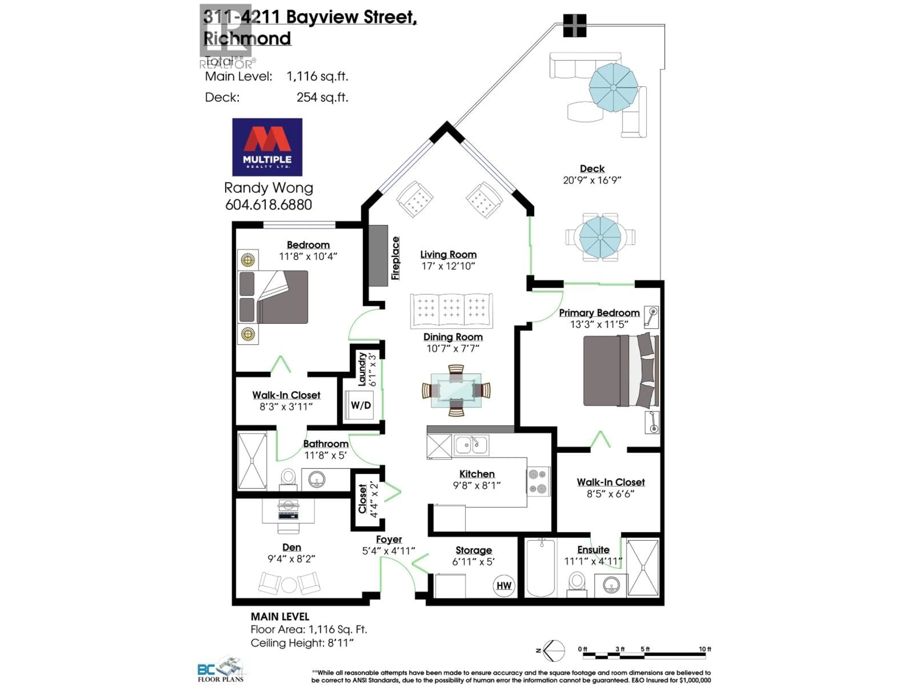 Floor plan for 311 - 4211 BAYVIEW STREET, Richmond British Columbia V7E6T6