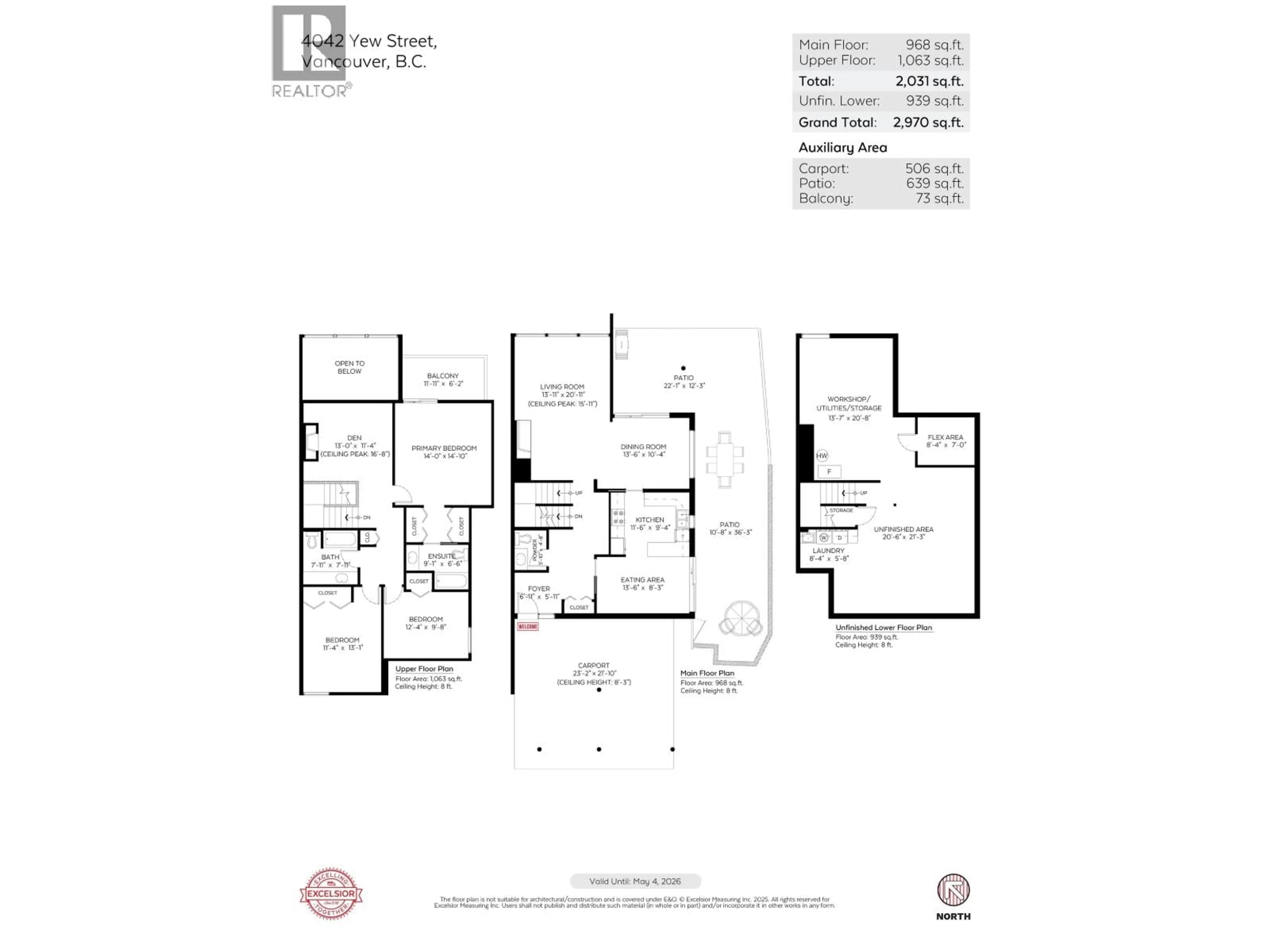 Floor plan for 4042 YEW STREET, Vancouver British Columbia V6L3B6