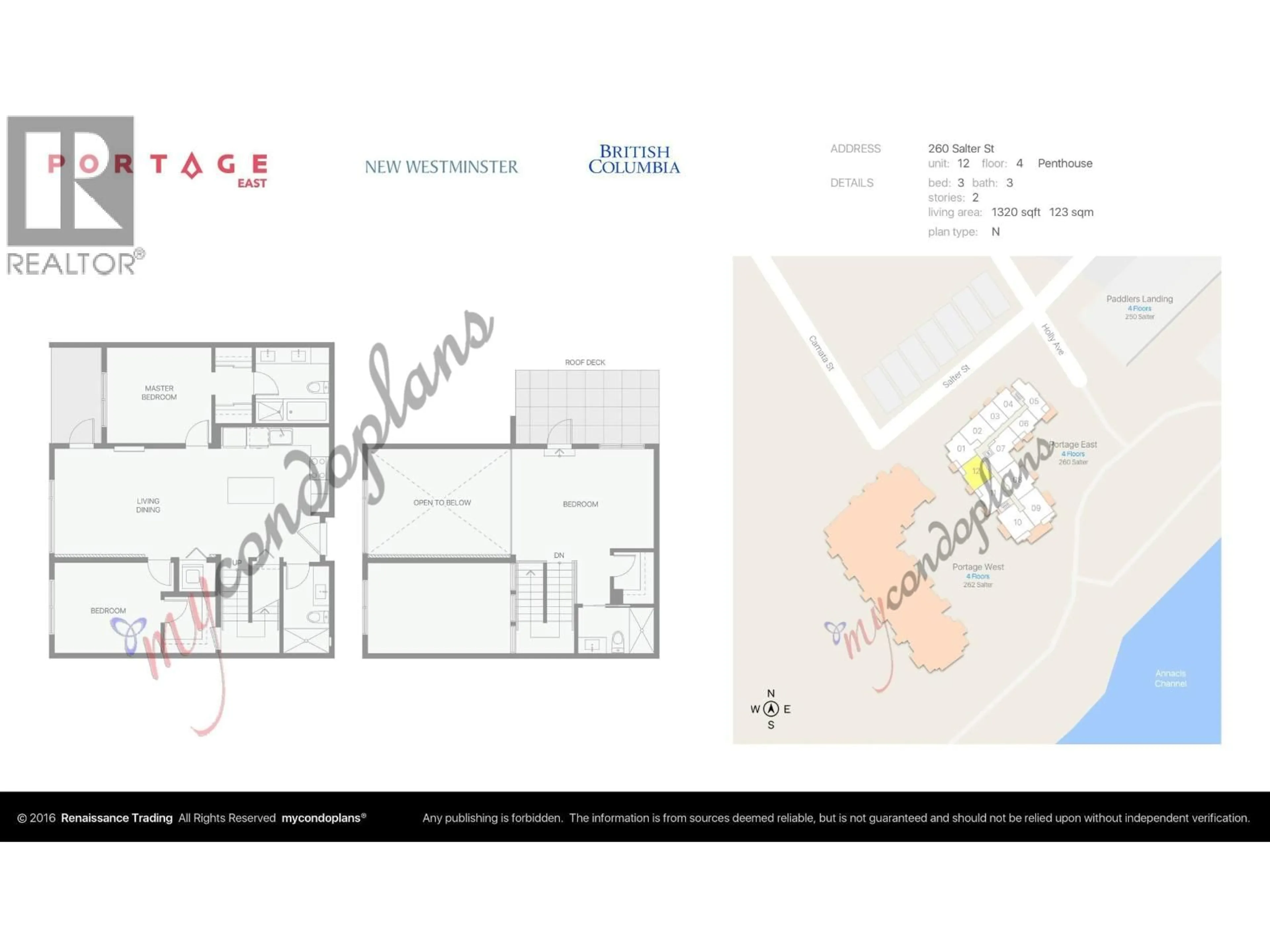 Floor plan for 412 - 260 SALTER STREET, New Westminster British Columbia V3M0J4