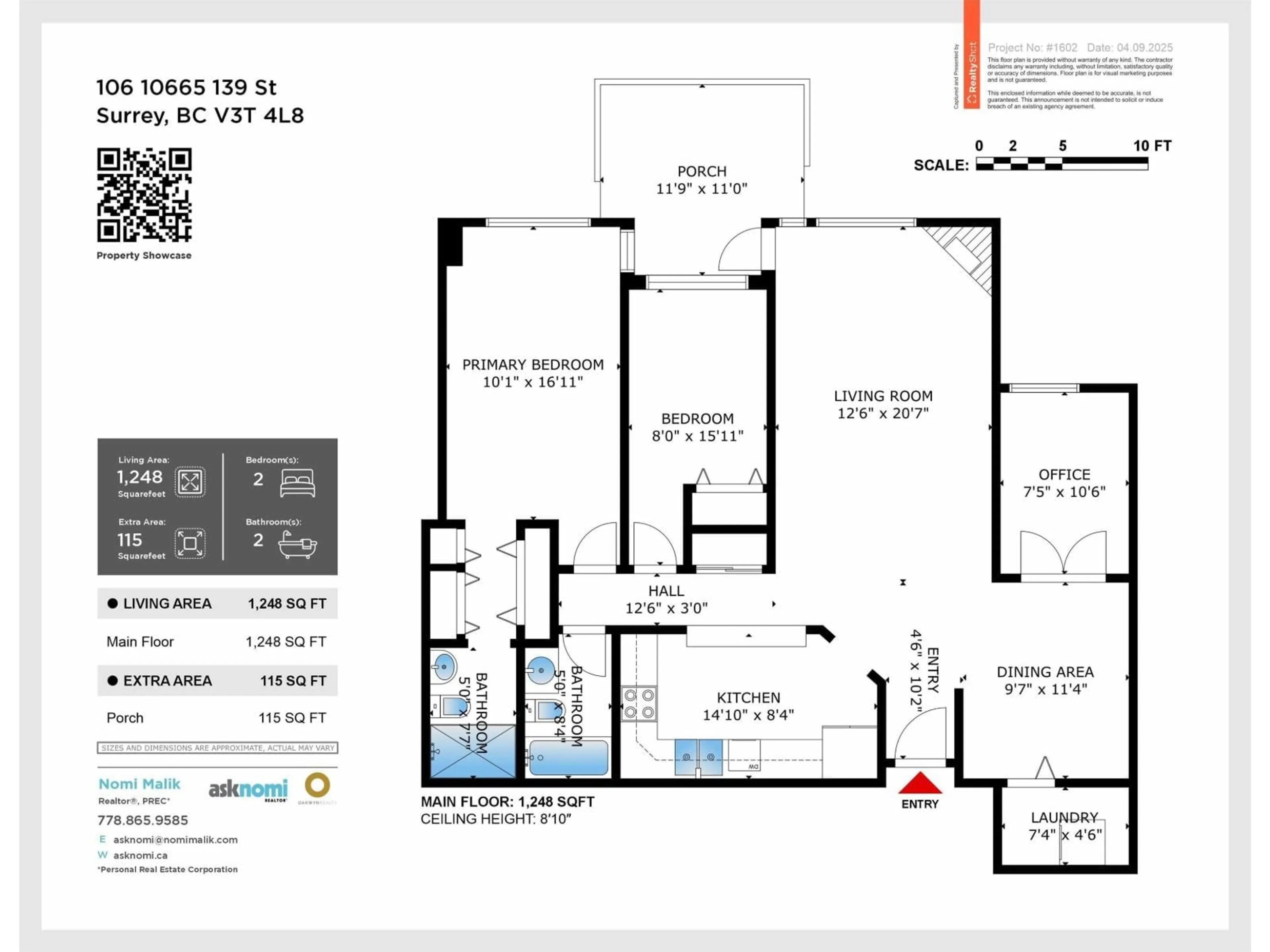 Floor plan for 106 - 10665 139, Surrey British Columbia V3Y4L8