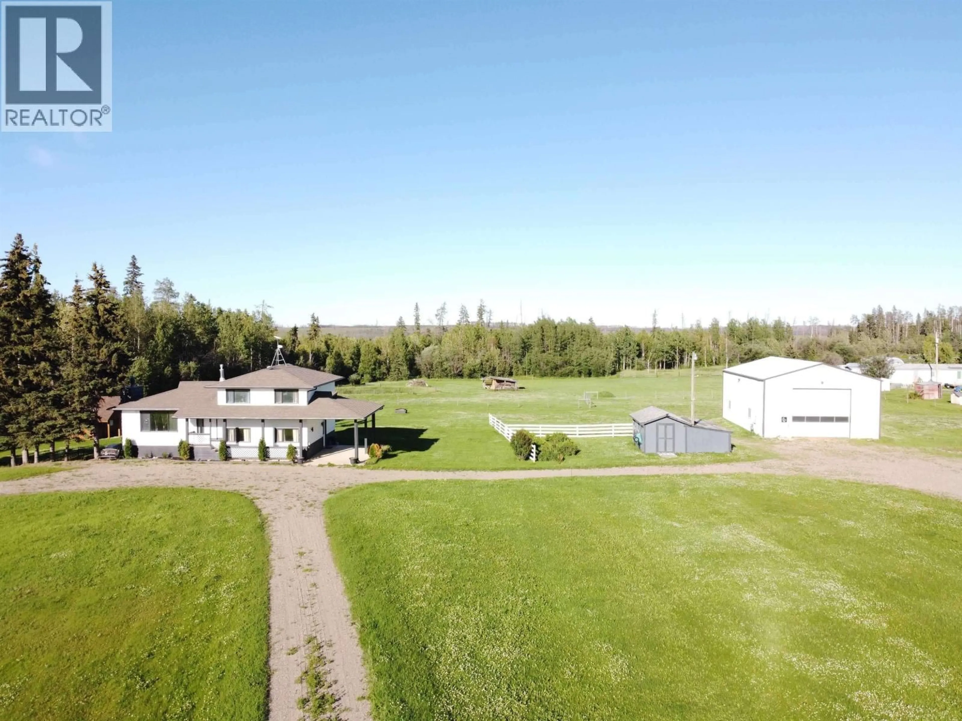 A pic from outside/outdoor area/front of a property/back of a property/a pic from drone, water/lake/river/ocean view for 11906 SHEPHERD'S INN FRTG ROAD, Fort St. John British Columbia V1J8L5