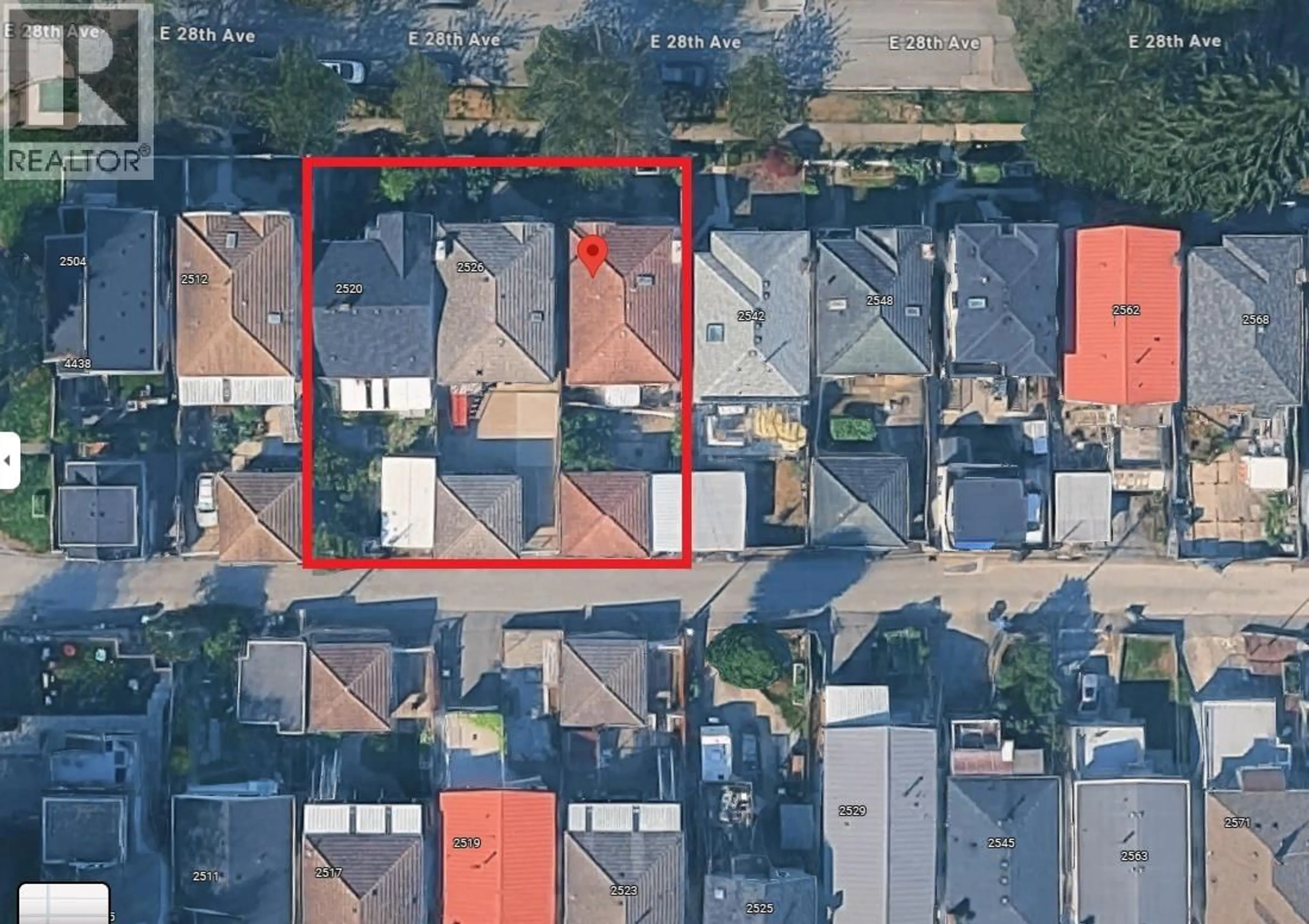 A pic from outside/outdoor area/front of a property/back of a property/a pic from drone, street for 2538 28TH AVENUE, Vancouver British Columbia V5R1R6