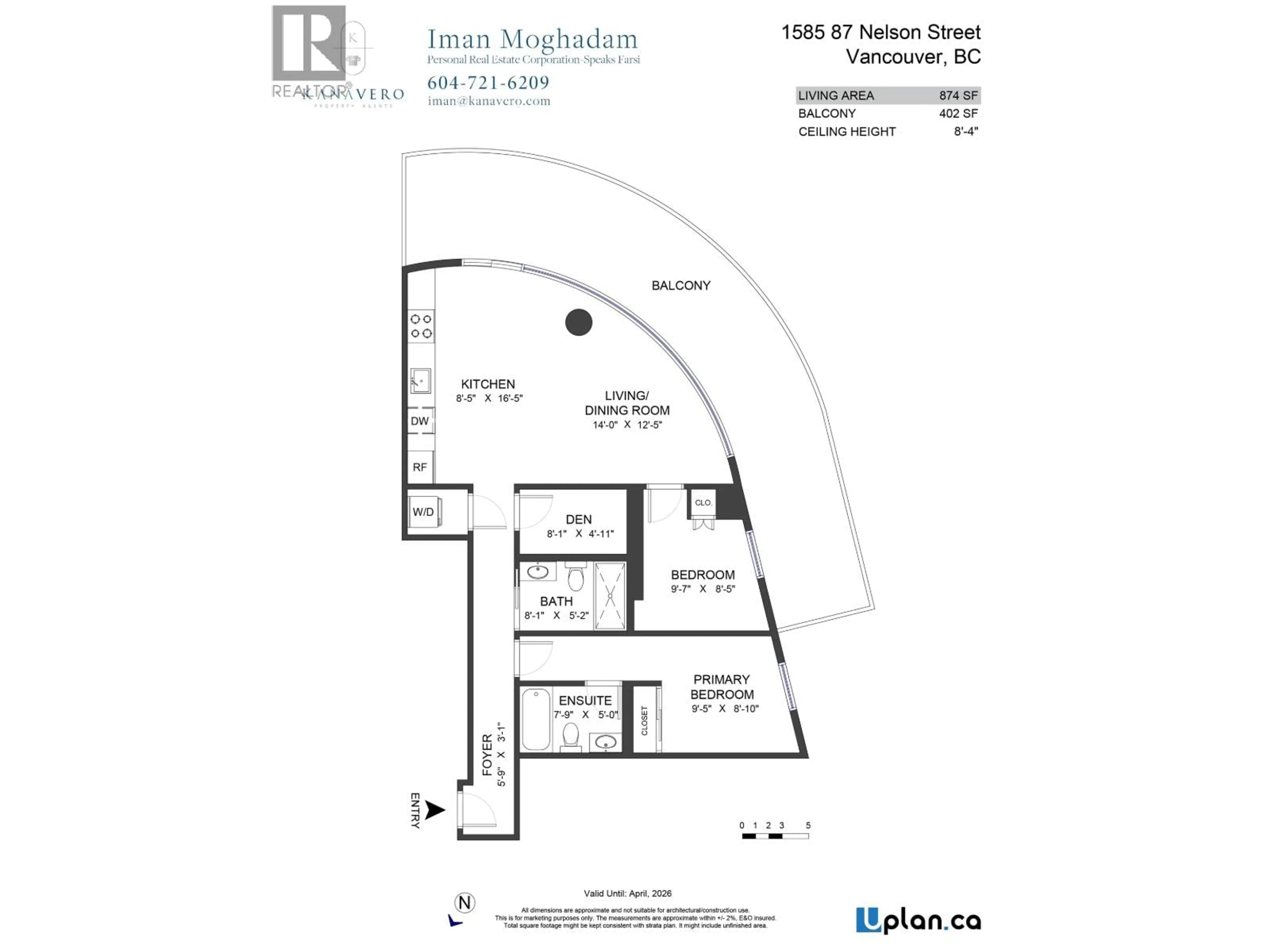 Floor plan for 1585 - 87 NELSON STREET, Vancouver British Columbia V6Z0E8