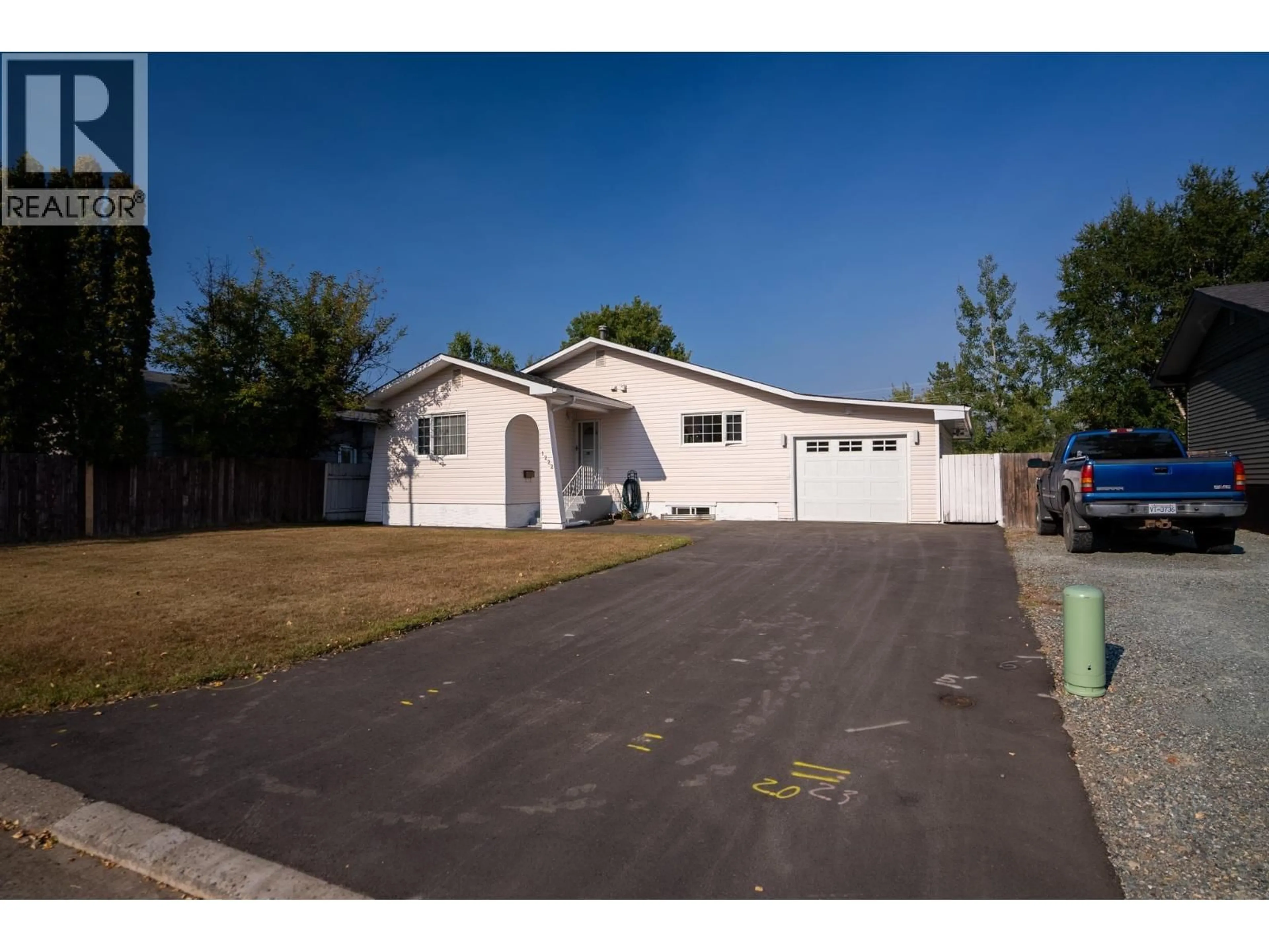 Home with vinyl exterior material, street for 1222 ELKHORN CRESCENT, Prince George British Columbia V2M6J1