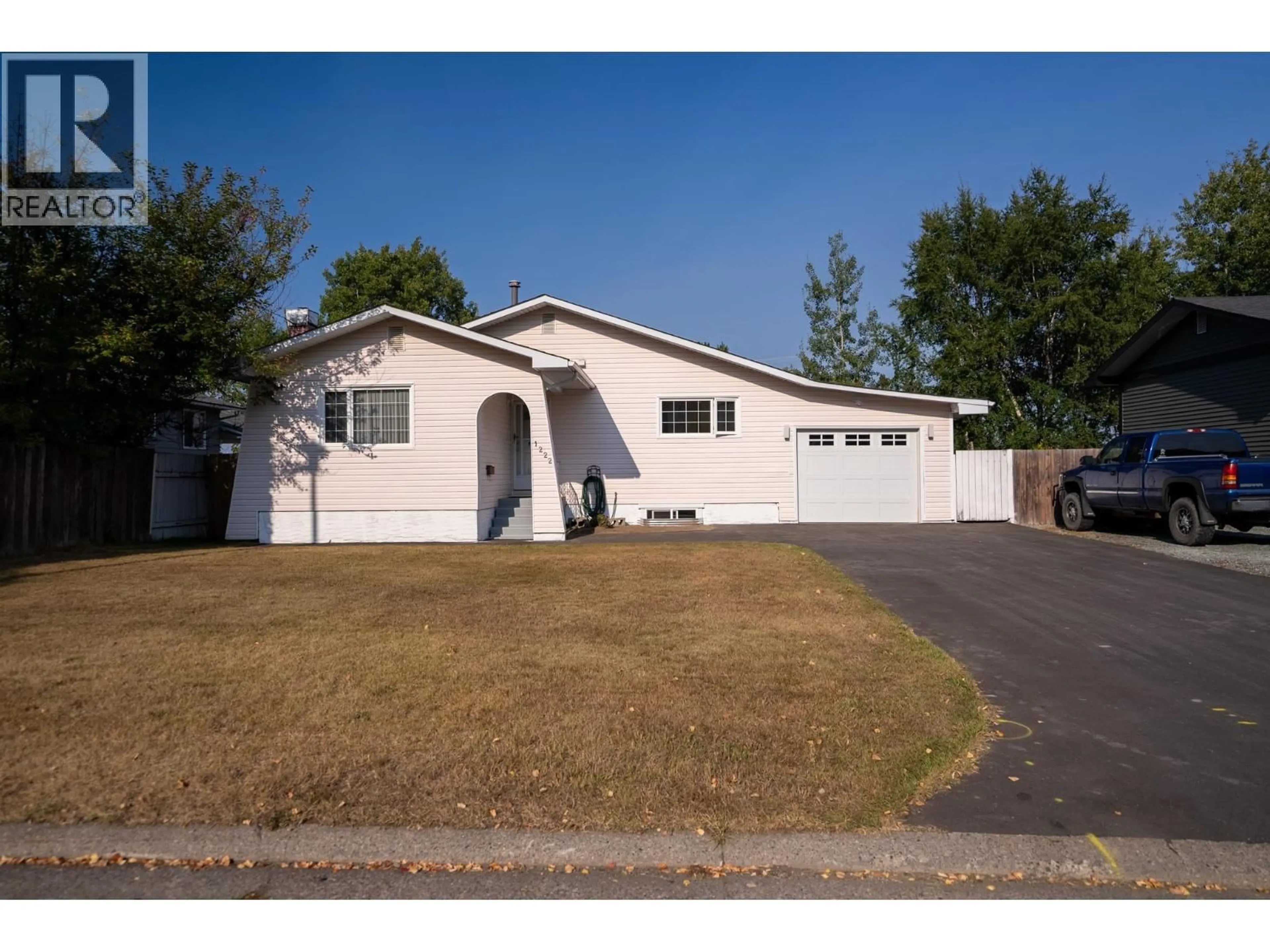 Home with vinyl exterior material, street for 1222 ELKHORN CRESCENT, Prince George British Columbia V2M6J1