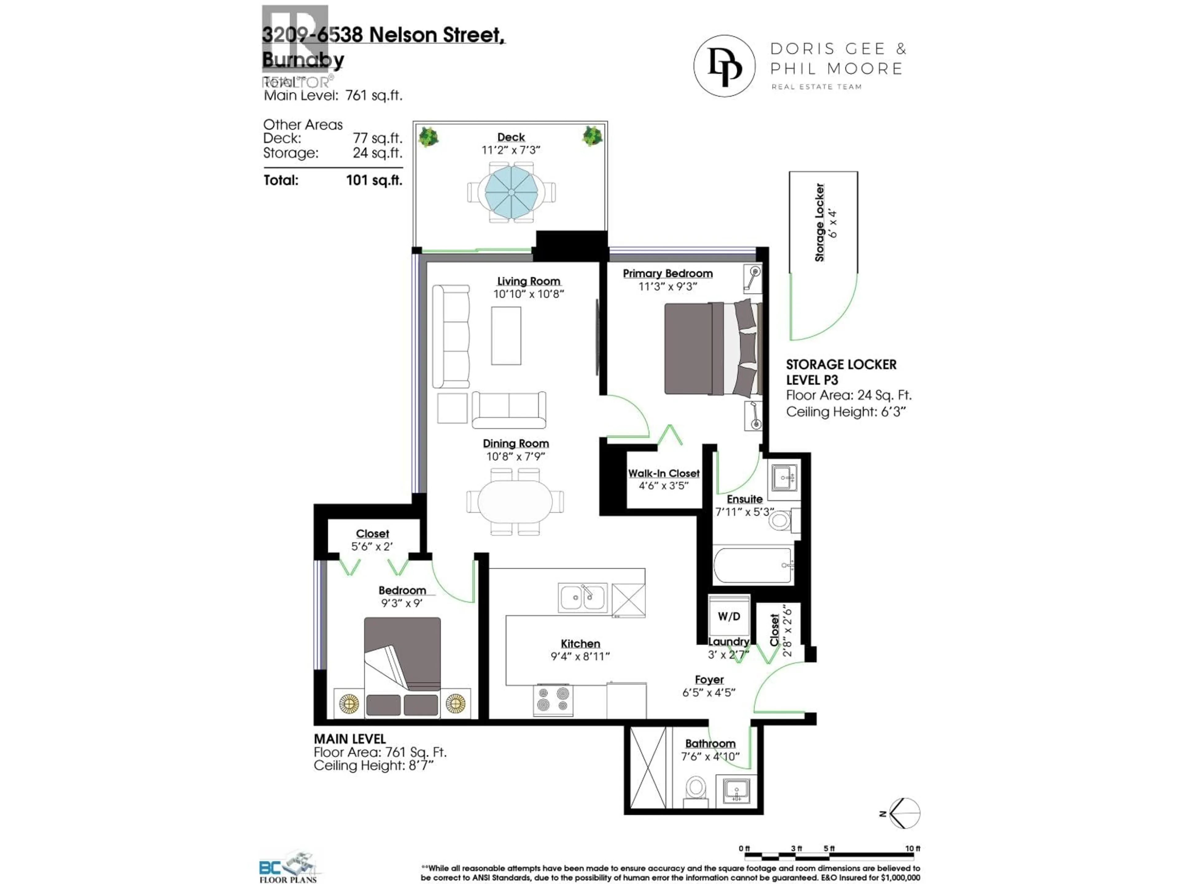 Floor plan for 3209 - 6538 NELSON AVENUE, Burnaby British Columbia V5H0G5