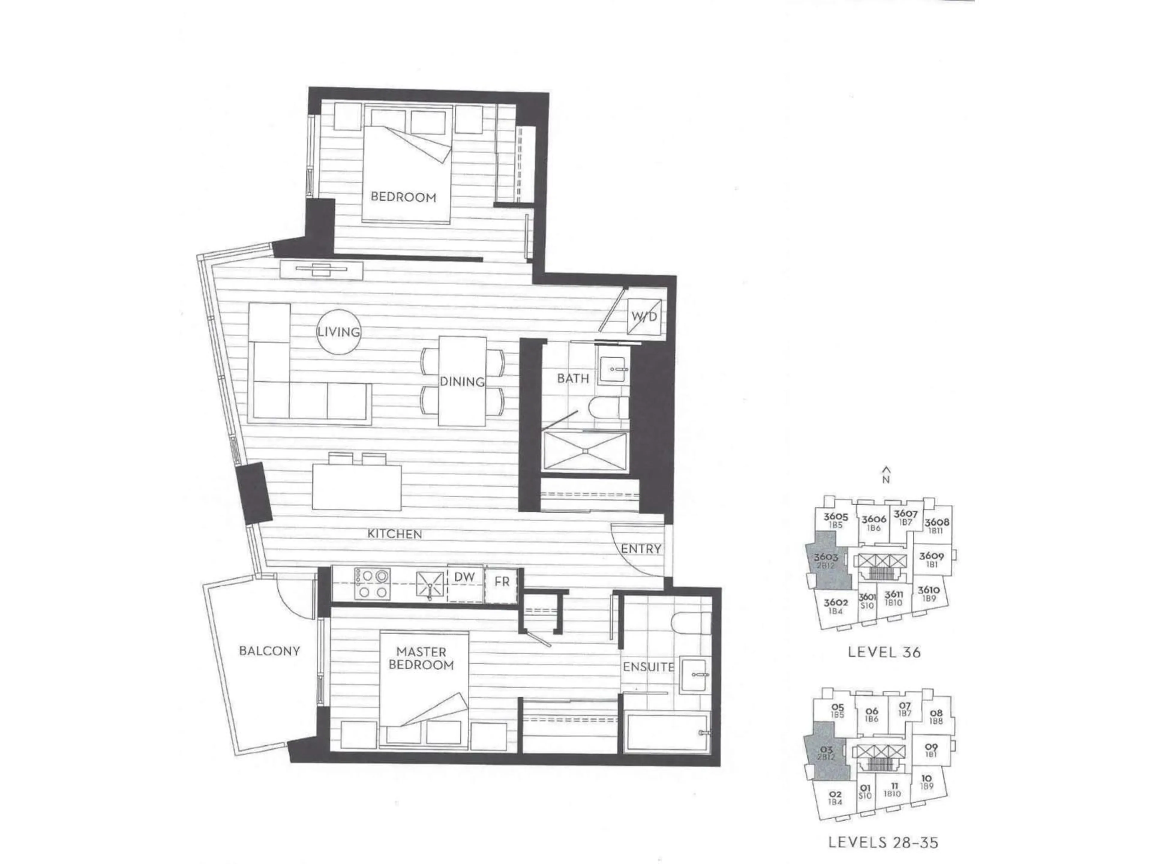 Floor plan for 3303 - 13438 CENTRAL, Surrey British Columbia V3T0N2
