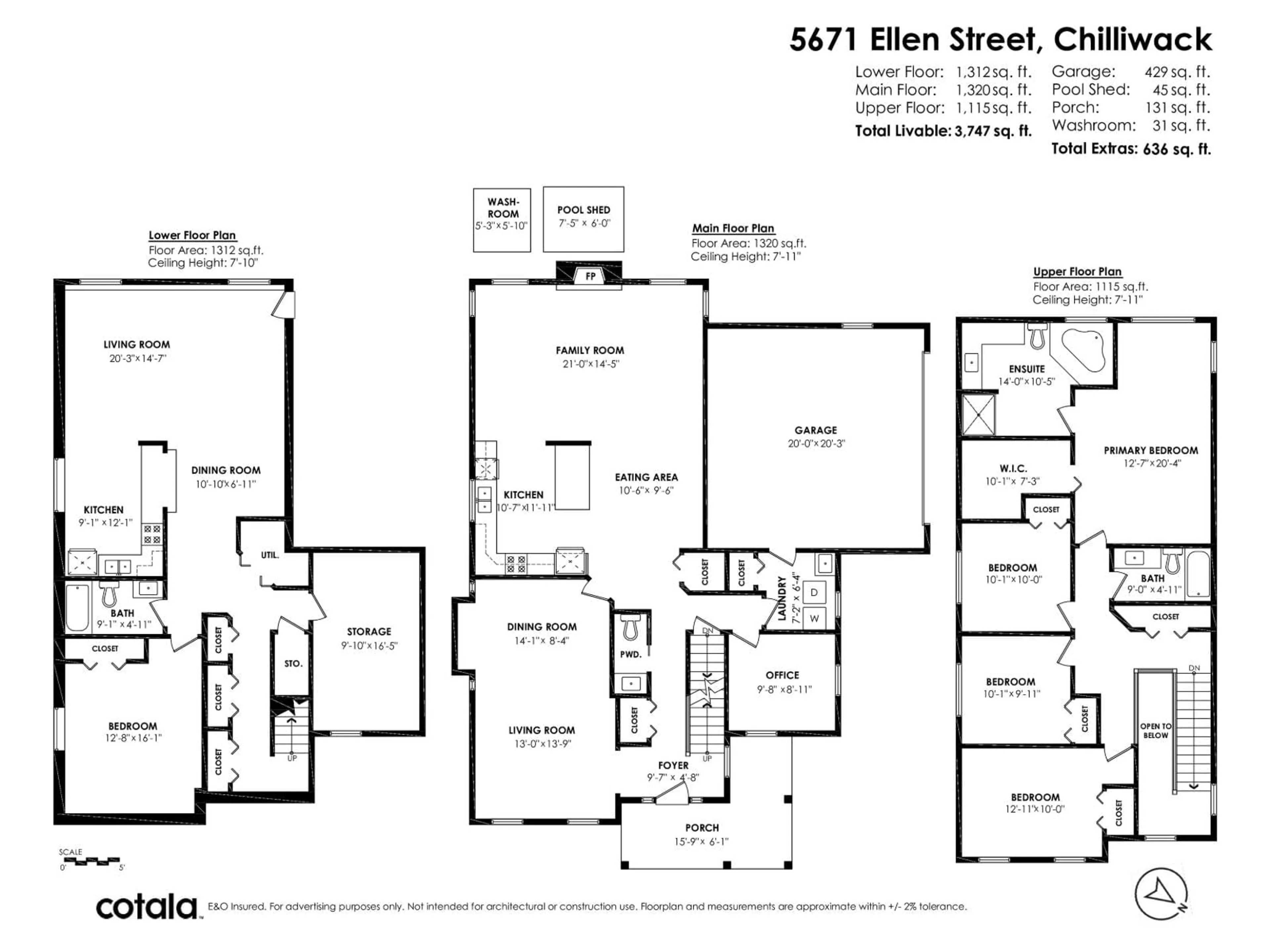 Floor plan for 5671 ELLEN STREET, Chilliwack British Columbia V2R5N5