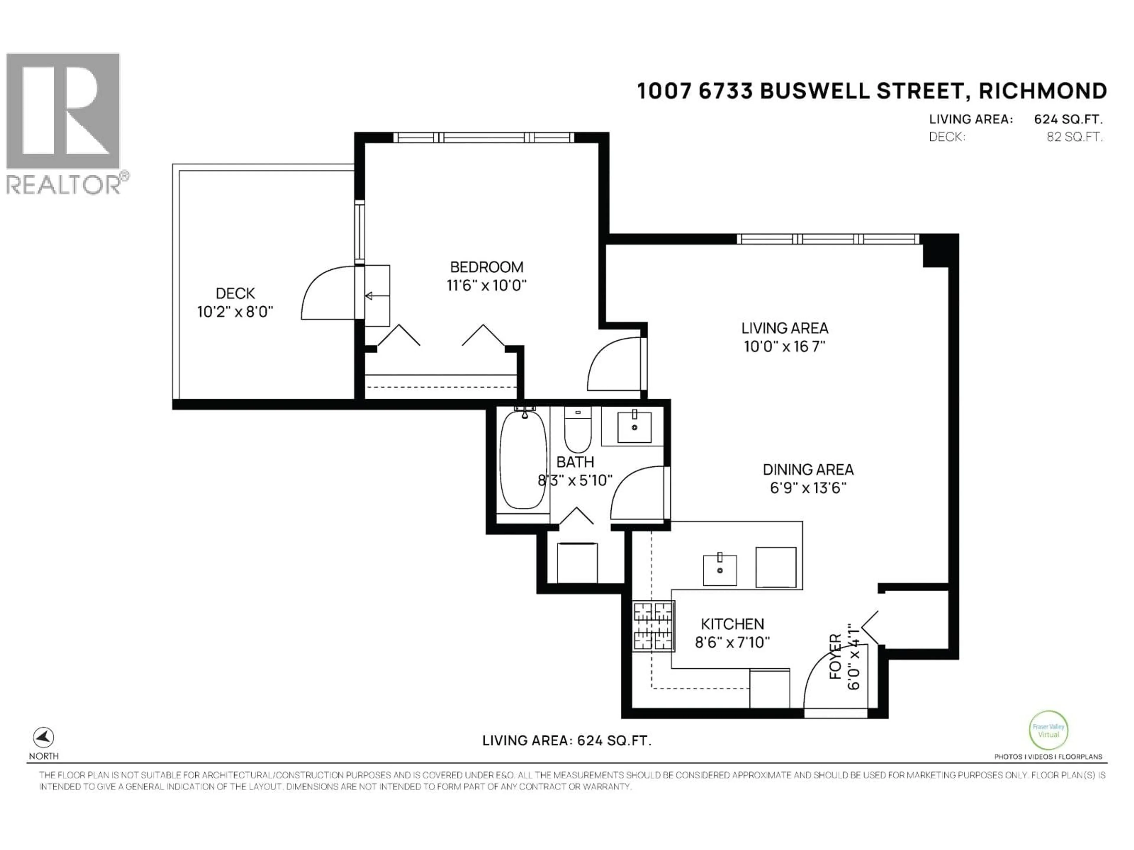 Floor plan for 1007 - 6733 BUSWELL STREET, Richmond British Columbia V6Y0E3