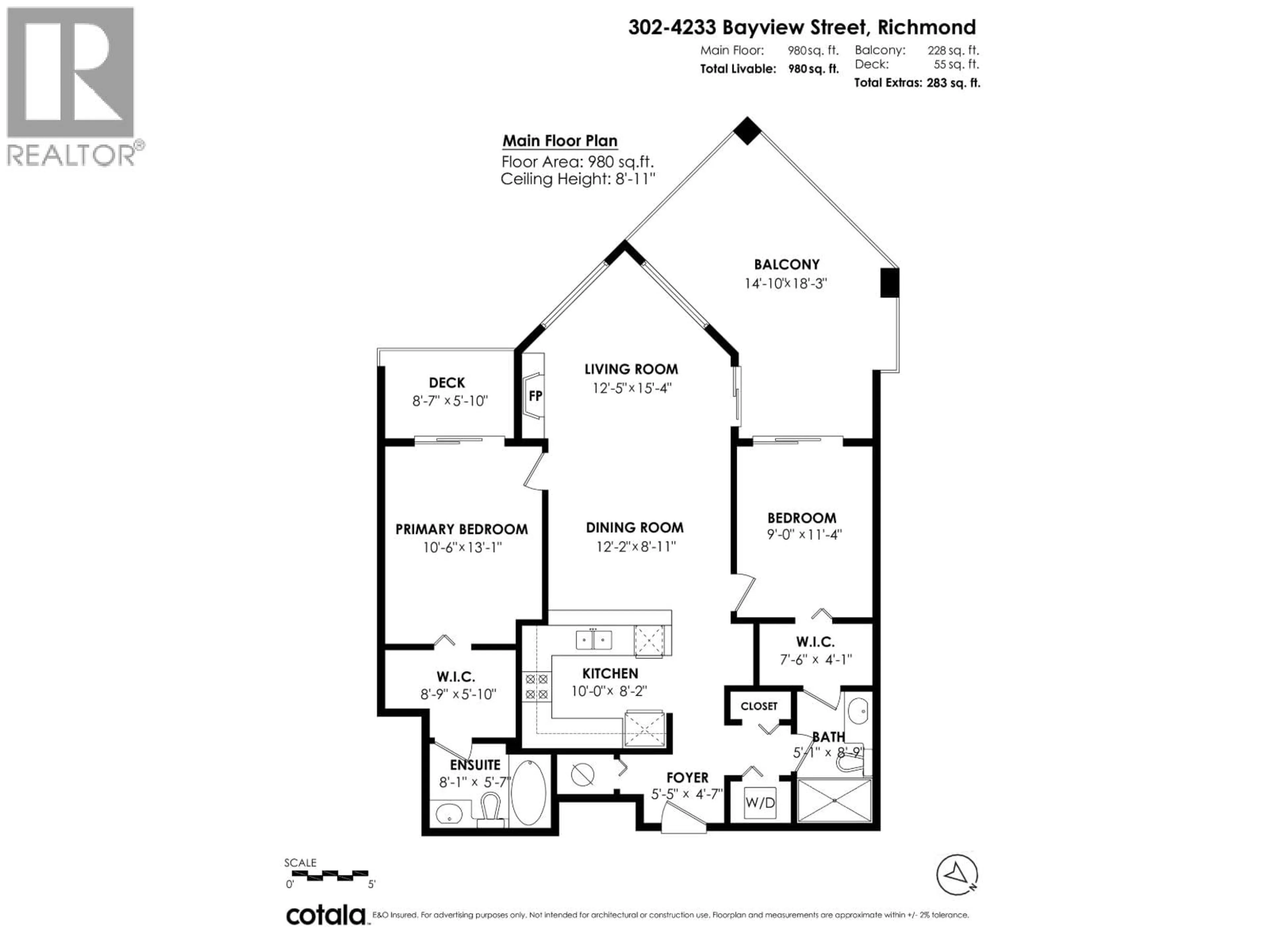 Floor plan for 302 - 4233 BAYVIEW STREET, Richmond British Columbia V7E6T7