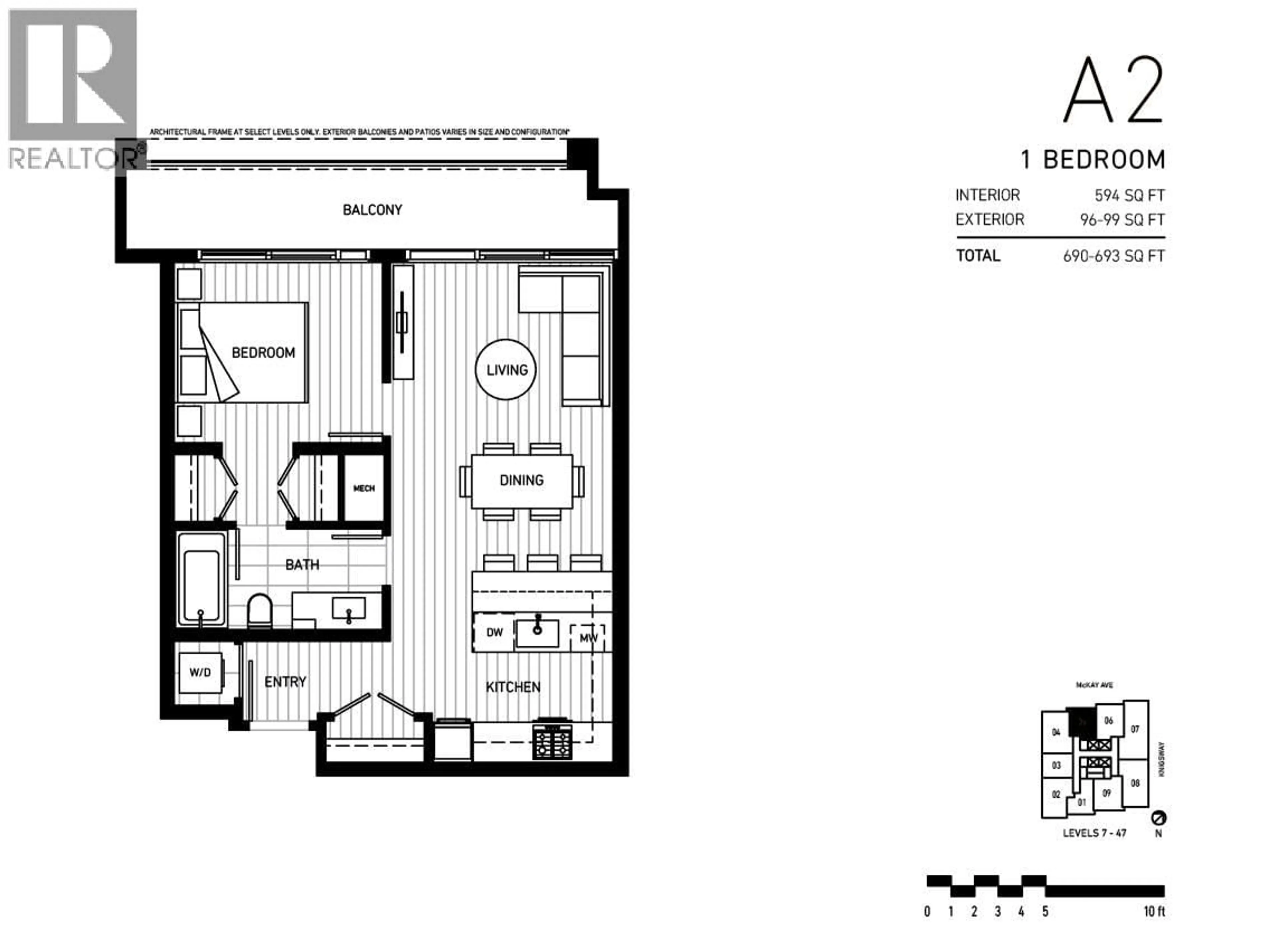 Floor plan for 1505 - 6000 MCKAY AVENUE, Burnaby British Columbia V5H0K2