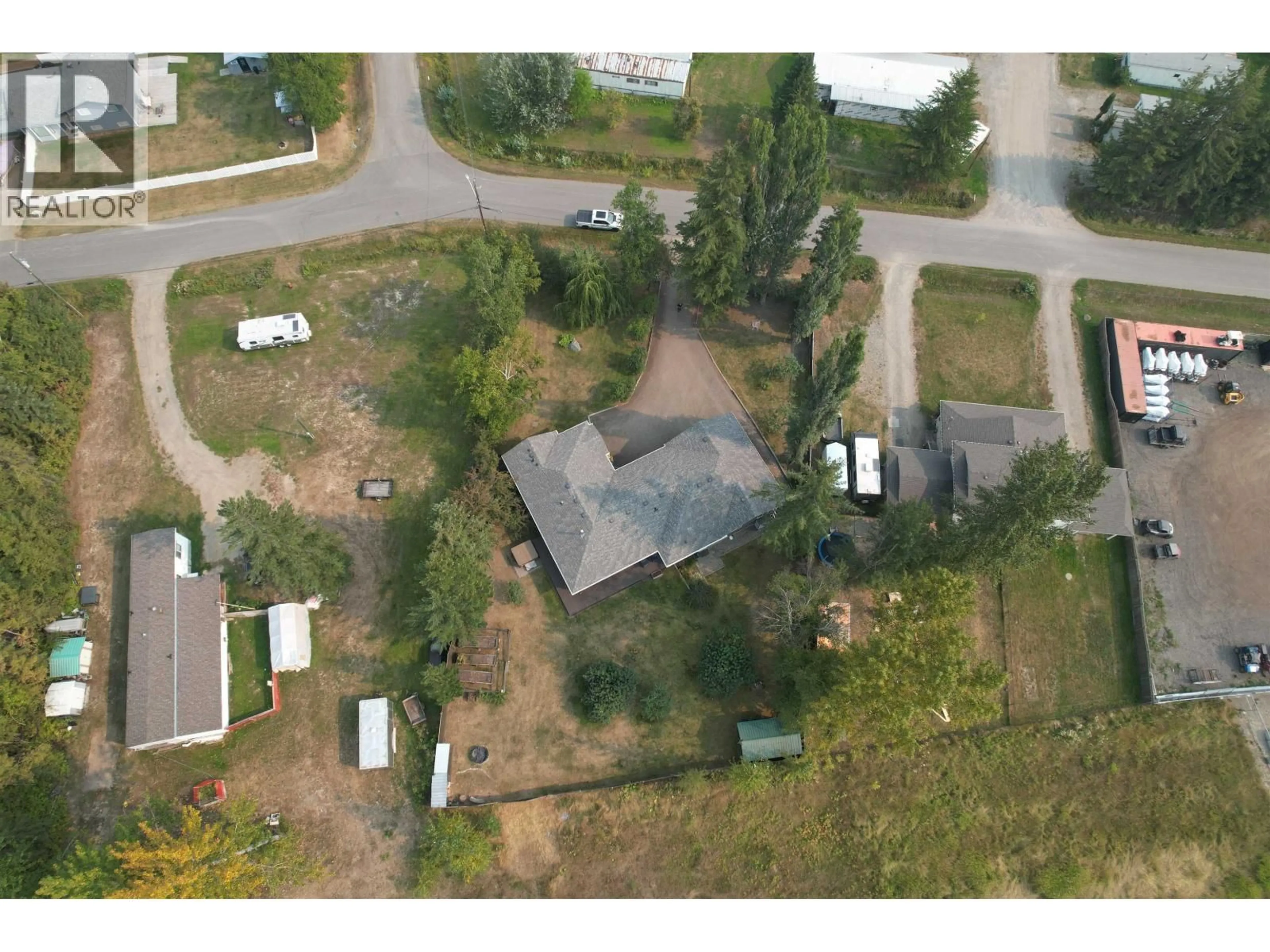 A pic from outside/outdoor area/front of a property/back of a property/a pic from drone, street for 2196 GASSOFF ROAD, Quesnel British Columbia V2J4E5
