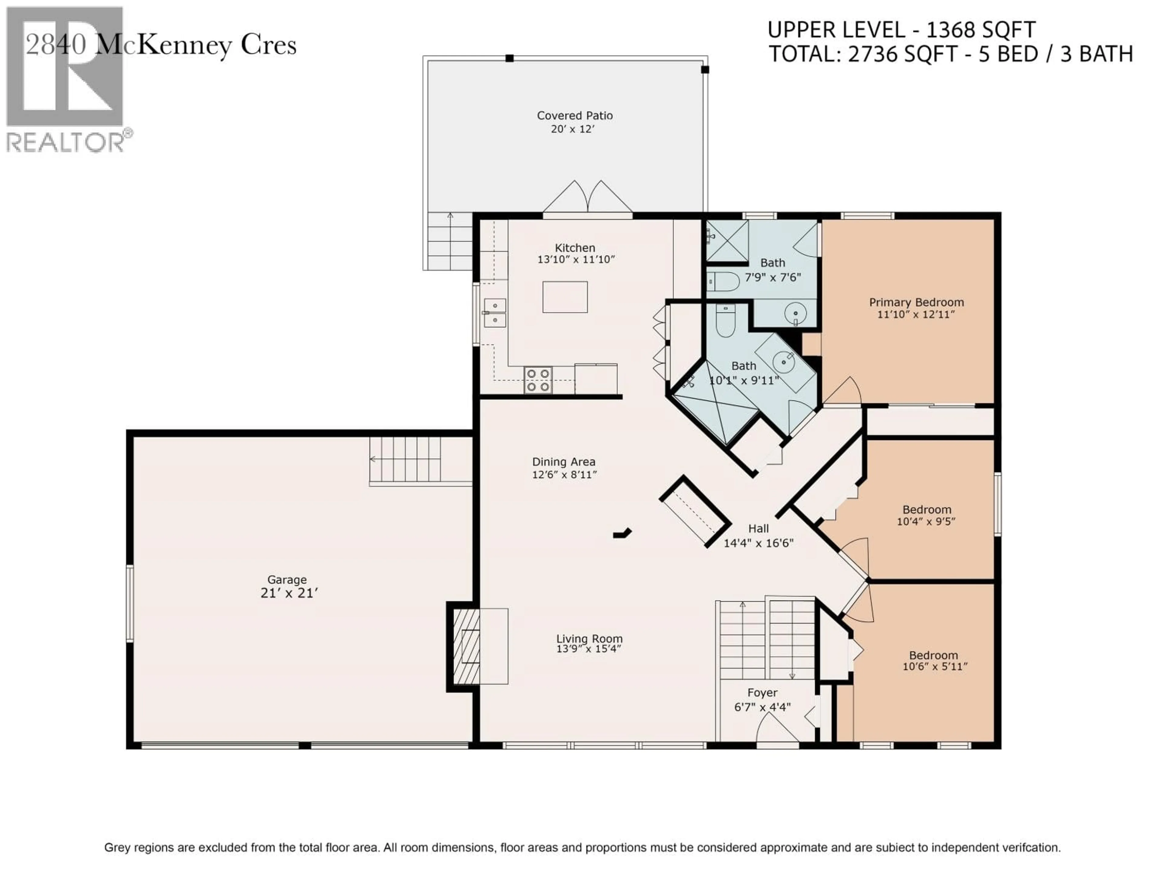 Floor plan for 2840 MCKENNEY CRESCENT, Prince George British Columbia V2K3X9