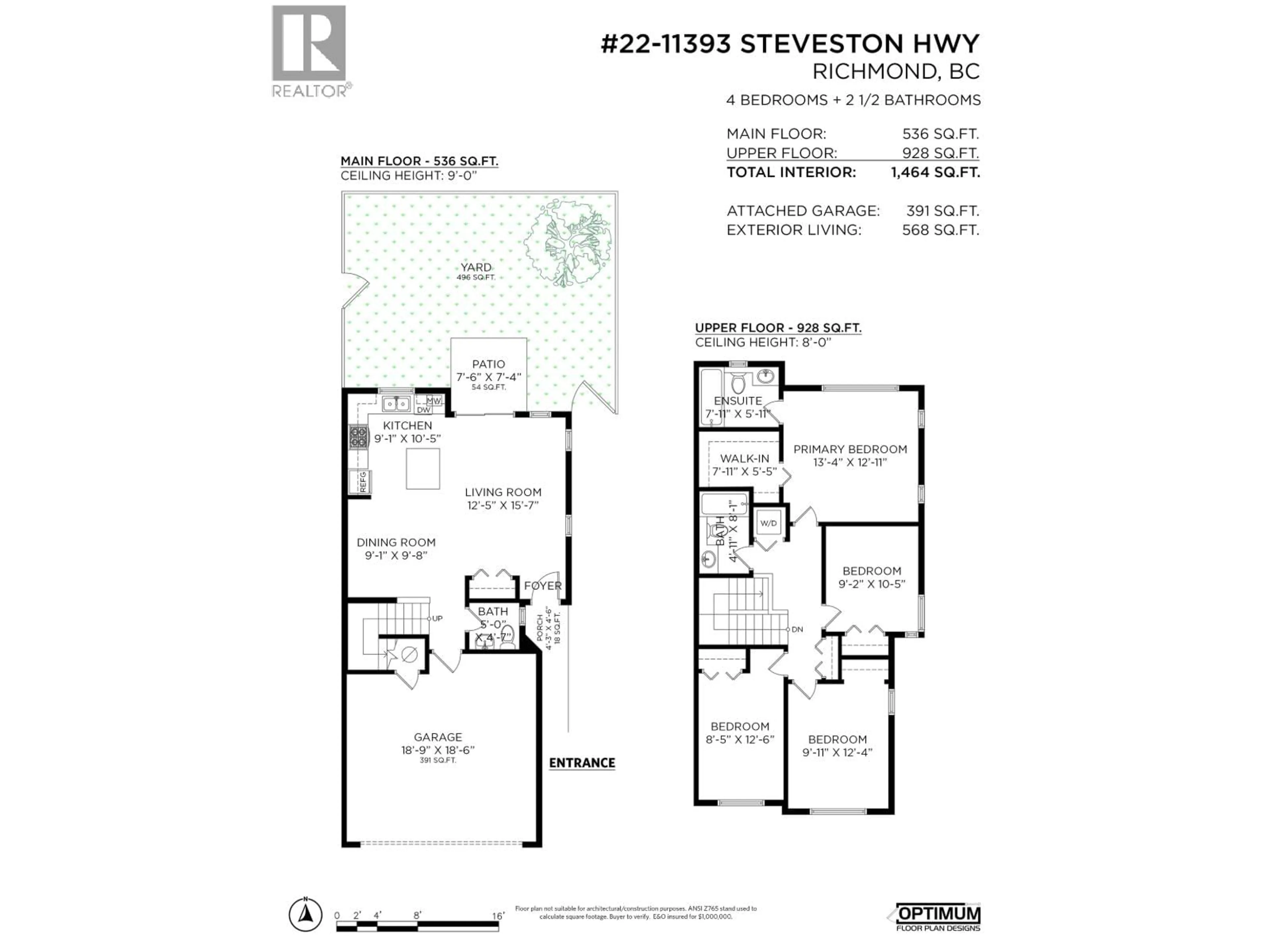 Floor plan for 22 - 11393 STEVESTON HIGHWAY, Richmond British Columbia V7A1N8