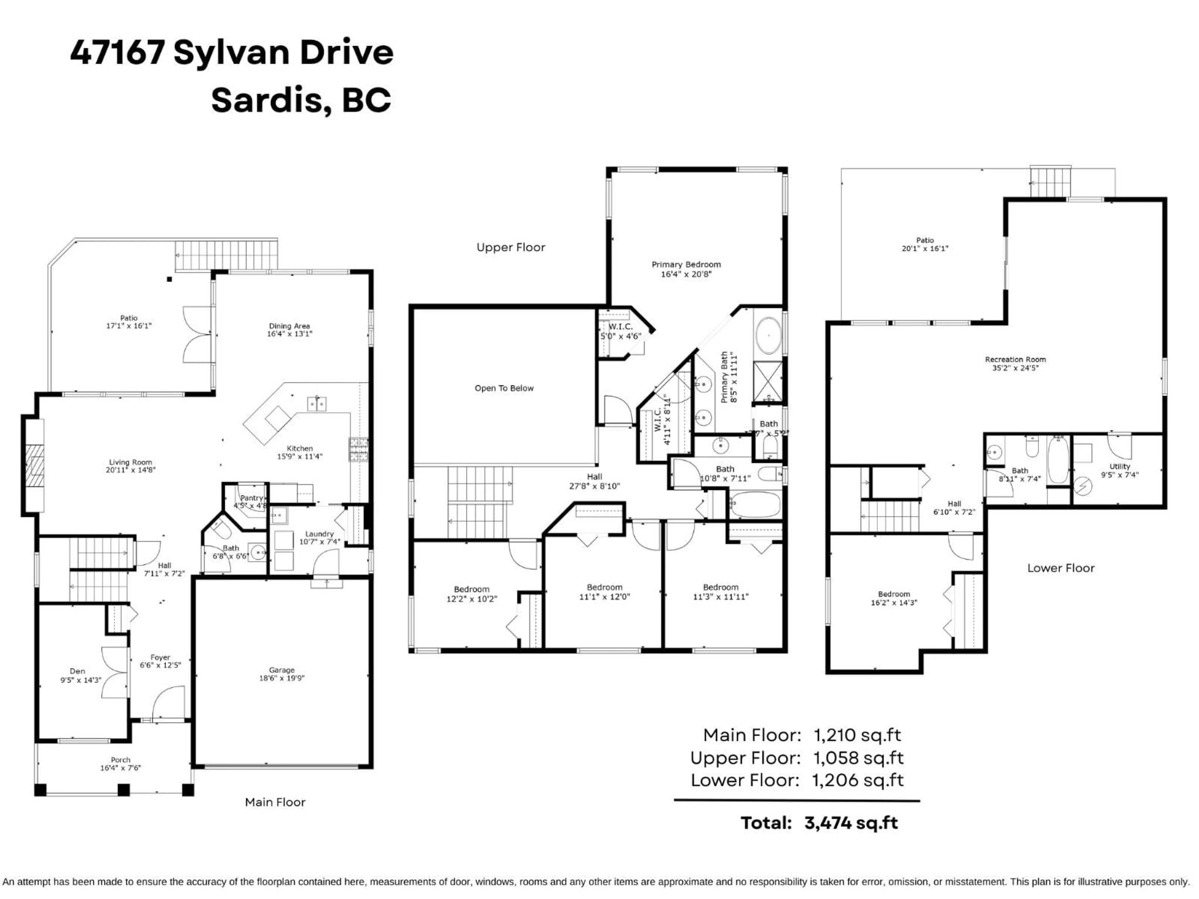 Floor plan for 47167 SYLVAN DRIVE, Chilliwack British Columbia V2R5Z8