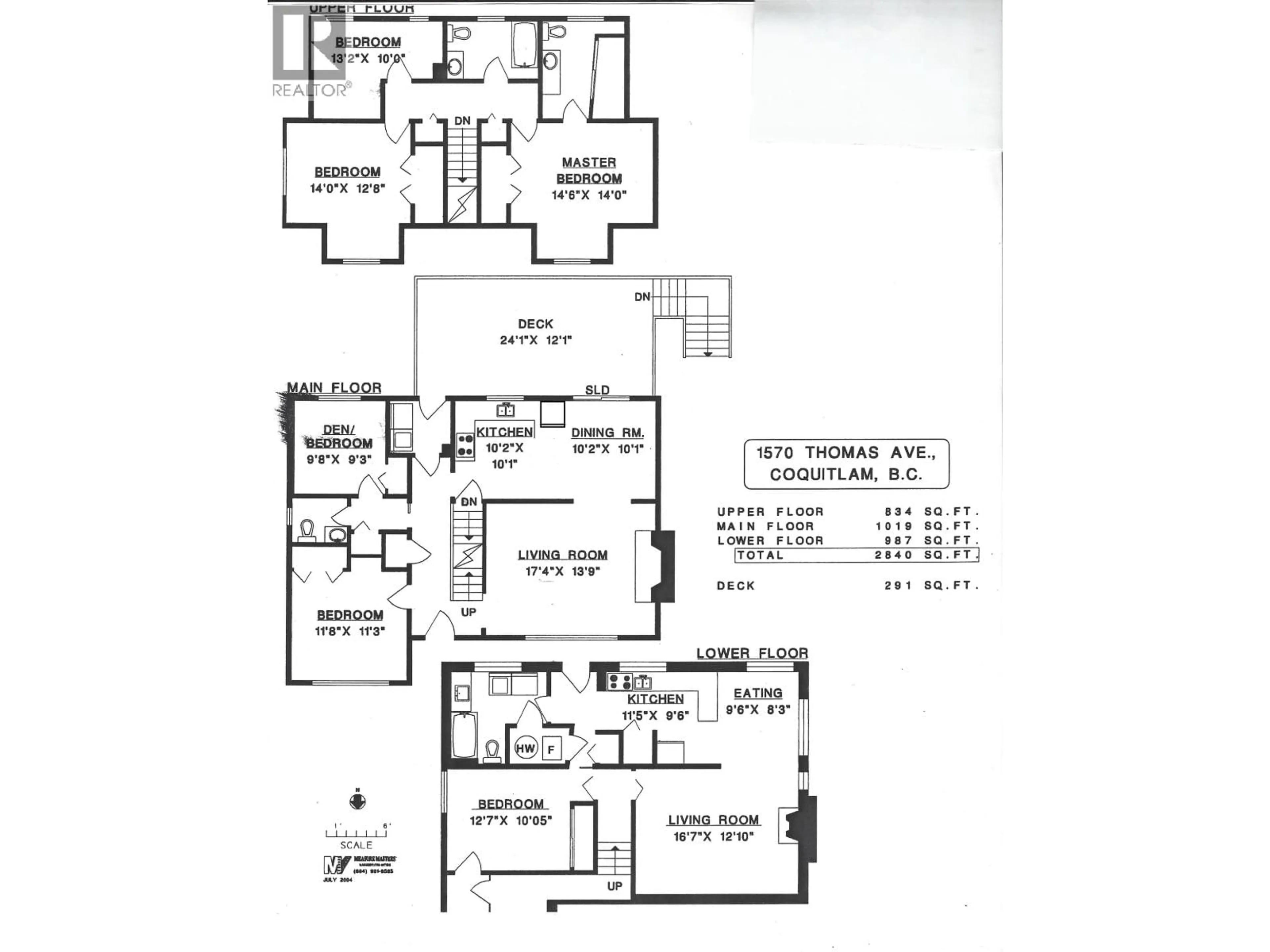 Floor plan for 1570 THOMAS AVENUE, Coquitlam British Columbia V3K2L8