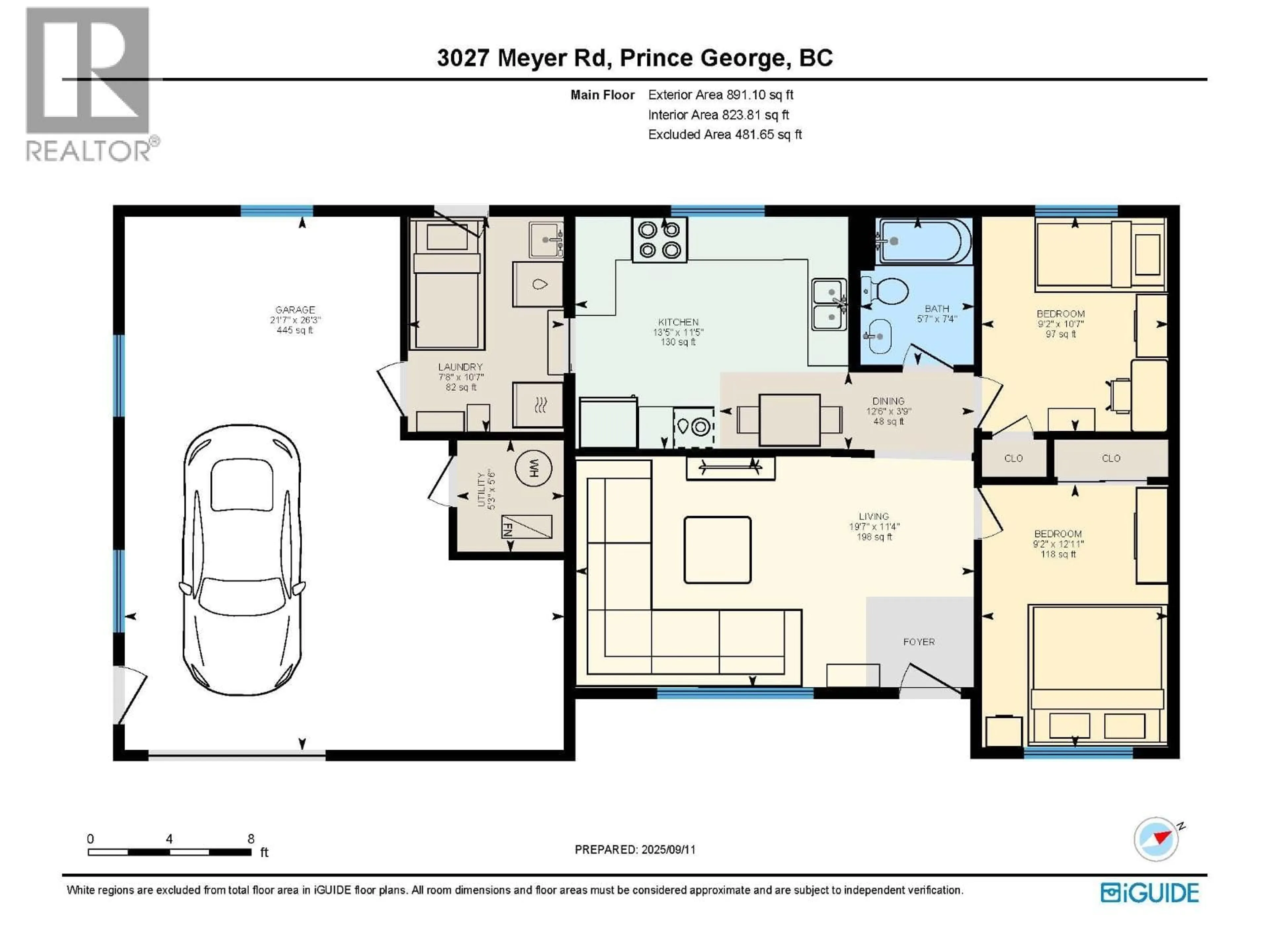 Indoor garage for 3027 MEYER ROAD, Prince George British Columbia V2K1M2